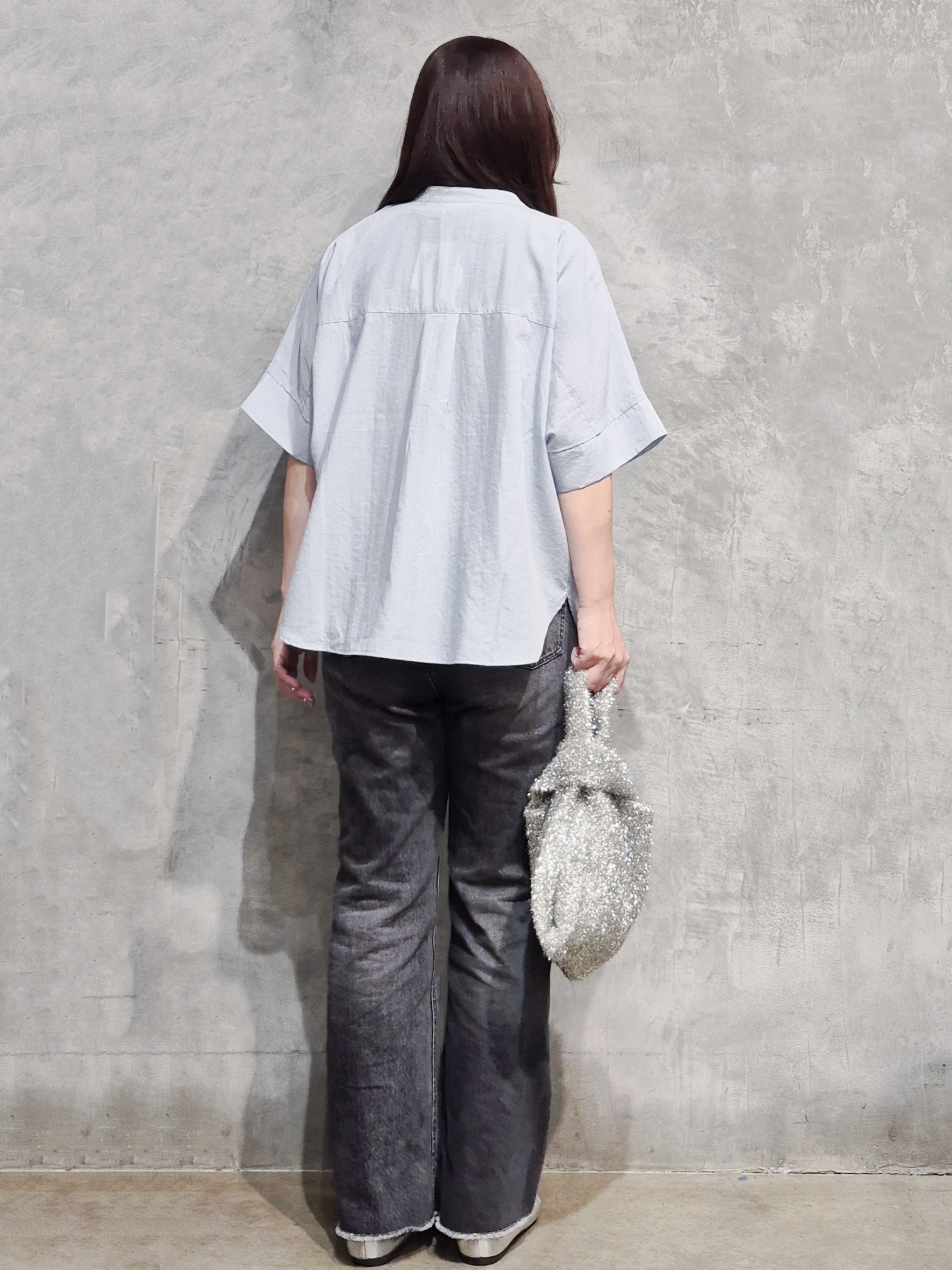 ひさえさんの「THE SHOP TK｜【高レビュー/体型カバー】さらっと快適 ドルマン5分袖ブラウス」を使ったコーディネート