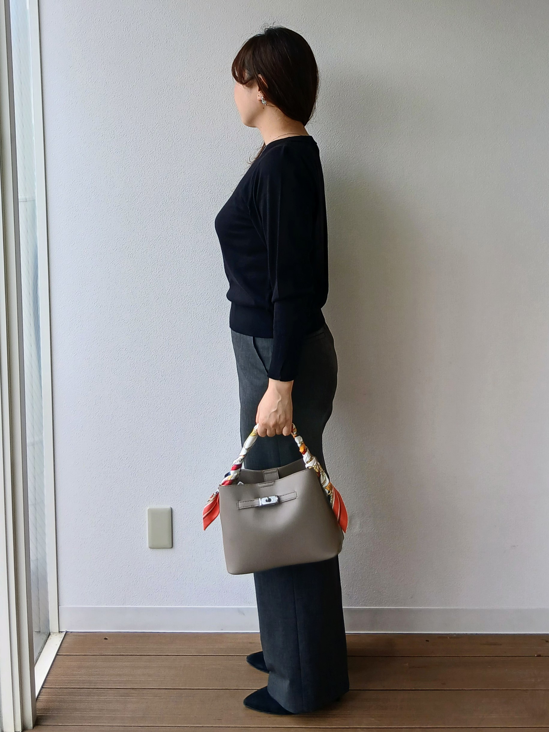 なみきさんの「UNTITLED｜【アンサンブル可能/オンオフ使える】シルクウールカシミヤプルオーバー」を使ったコーディネート