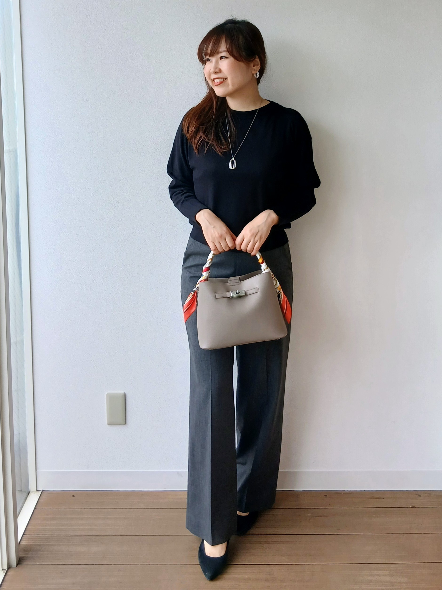 なみきさんの「UNTITLED｜【アンサンブル可能/オンオフ使える】シルクウールカシミヤプルオーバー」を使ったコーディネート