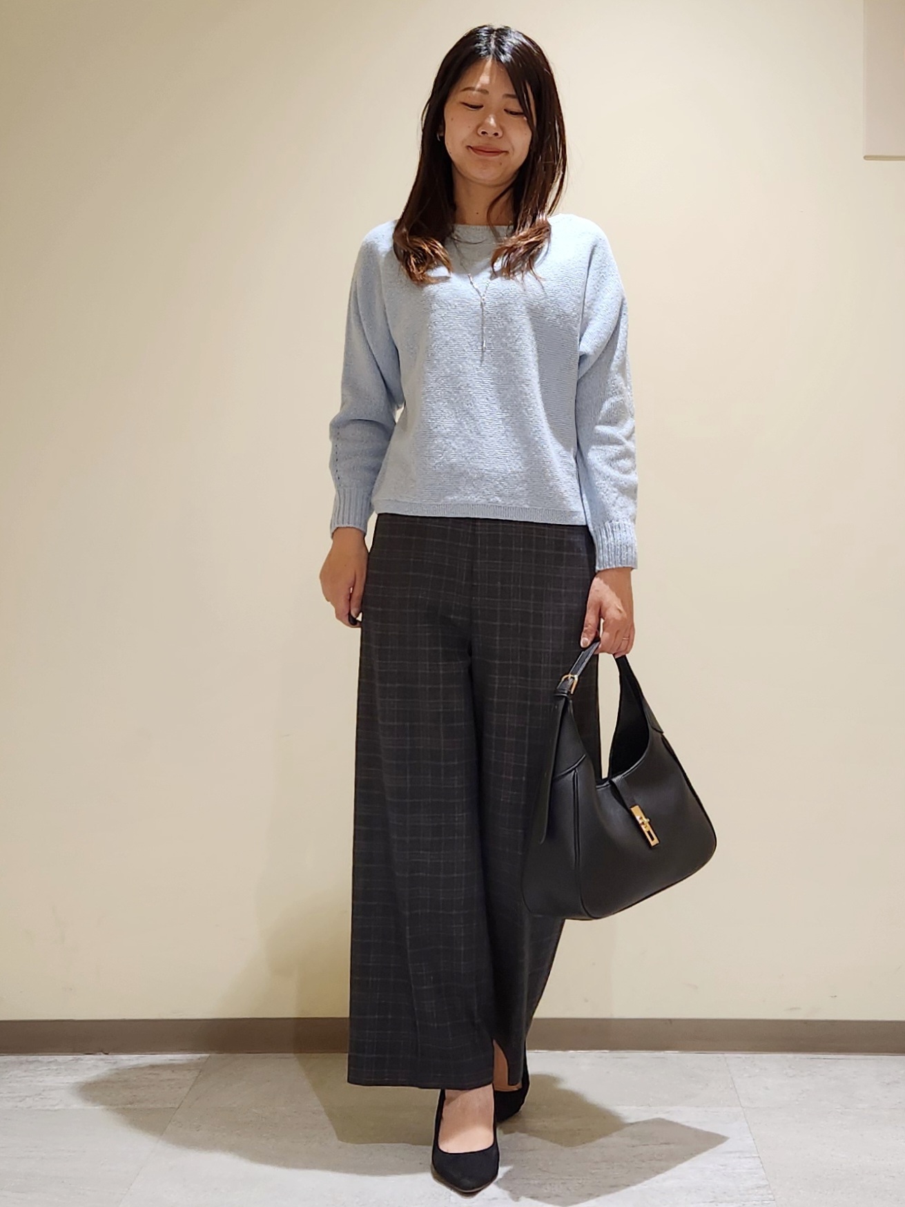 yukaさんの「COUP DE CHANCE｜【手洗い可／日本製】ブークレドルマンニット」を使ったコーディネート