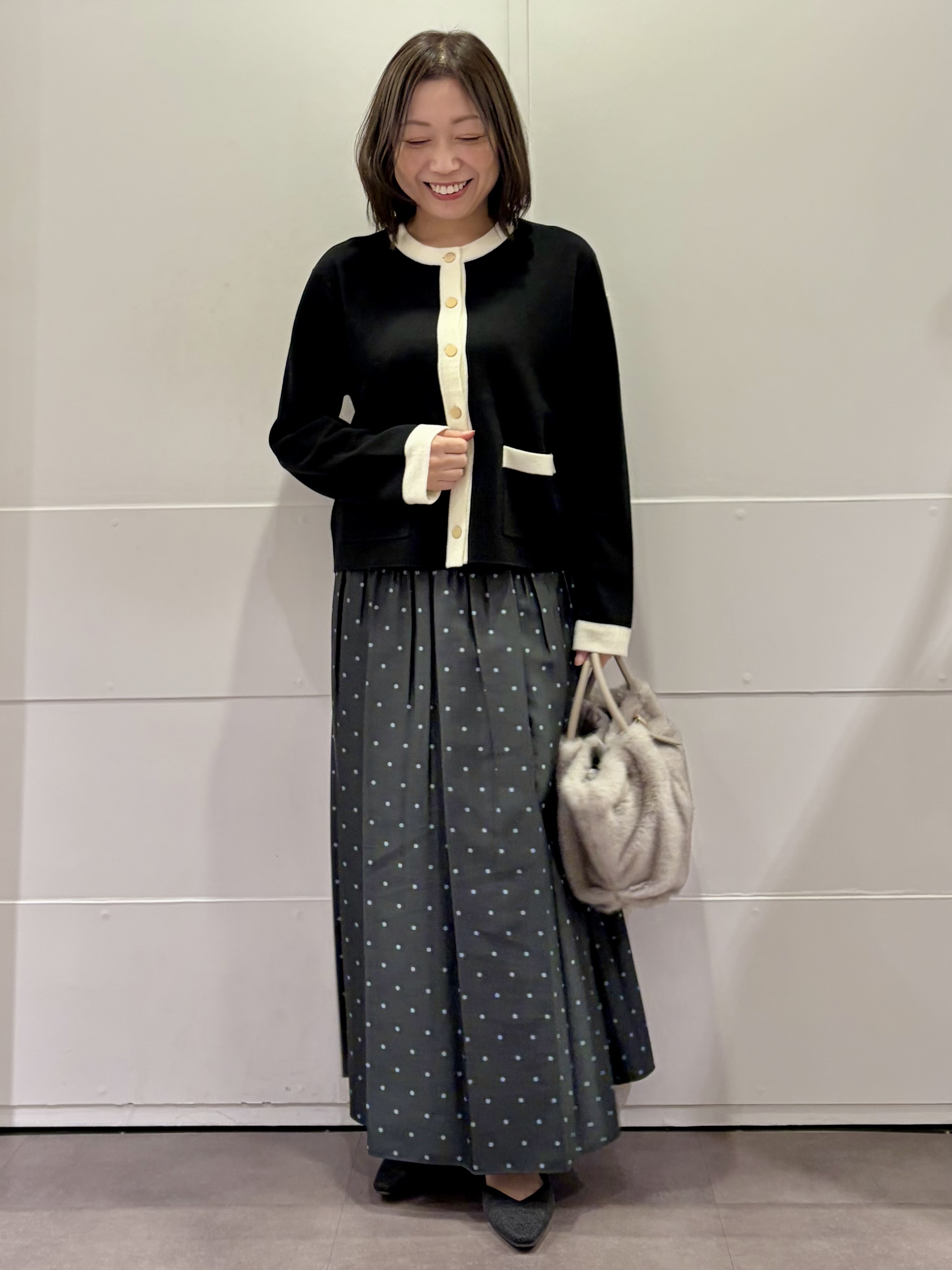TOKOさんの「UNTITLED｜【米沢素材】リバーシブルドットスカート」を使ったコーディネート