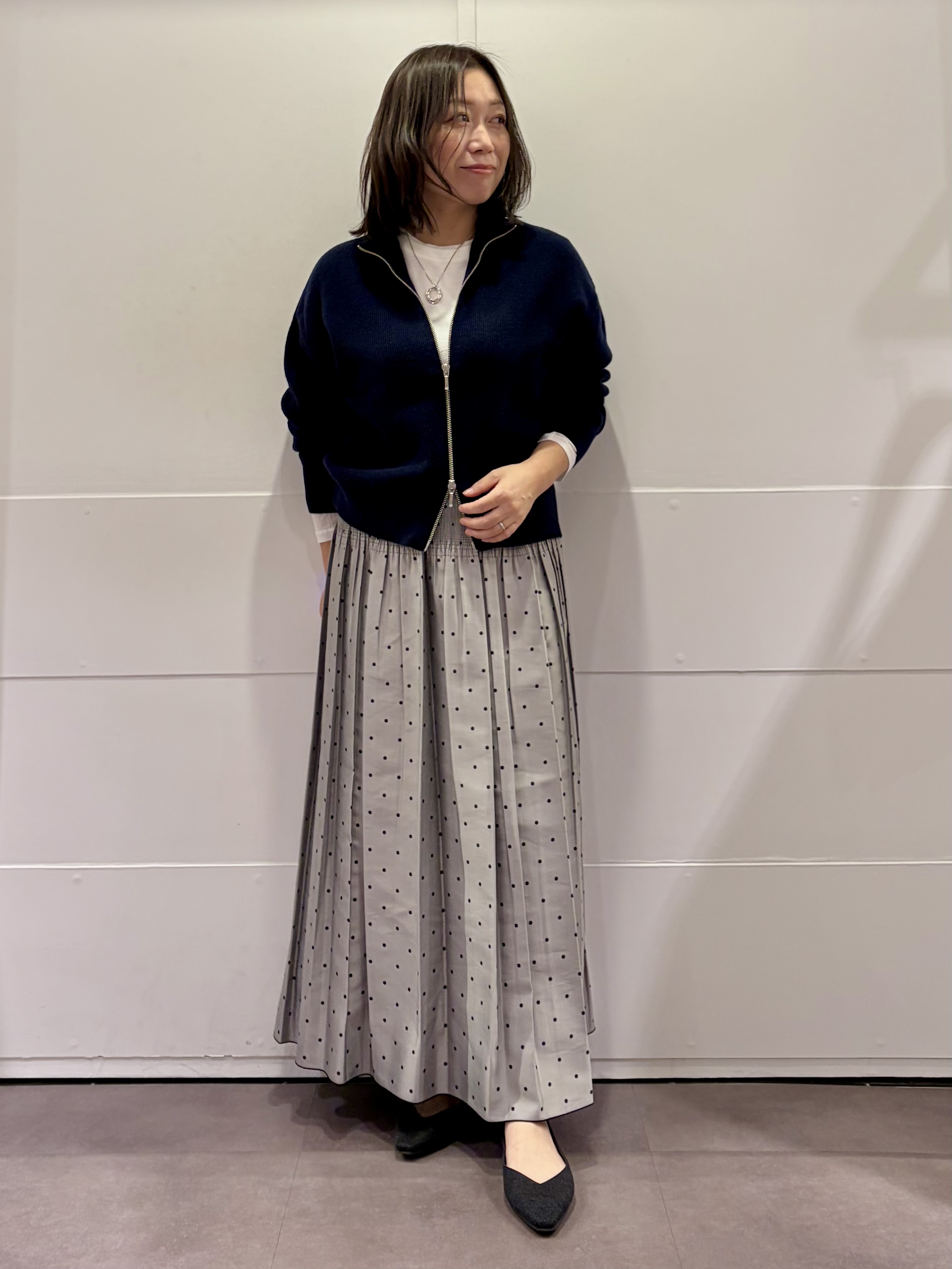 TOKOさんの「UNTITLED｜【秋羽織り/ニット】ウールジップカーディガン」を使ったコーディネート