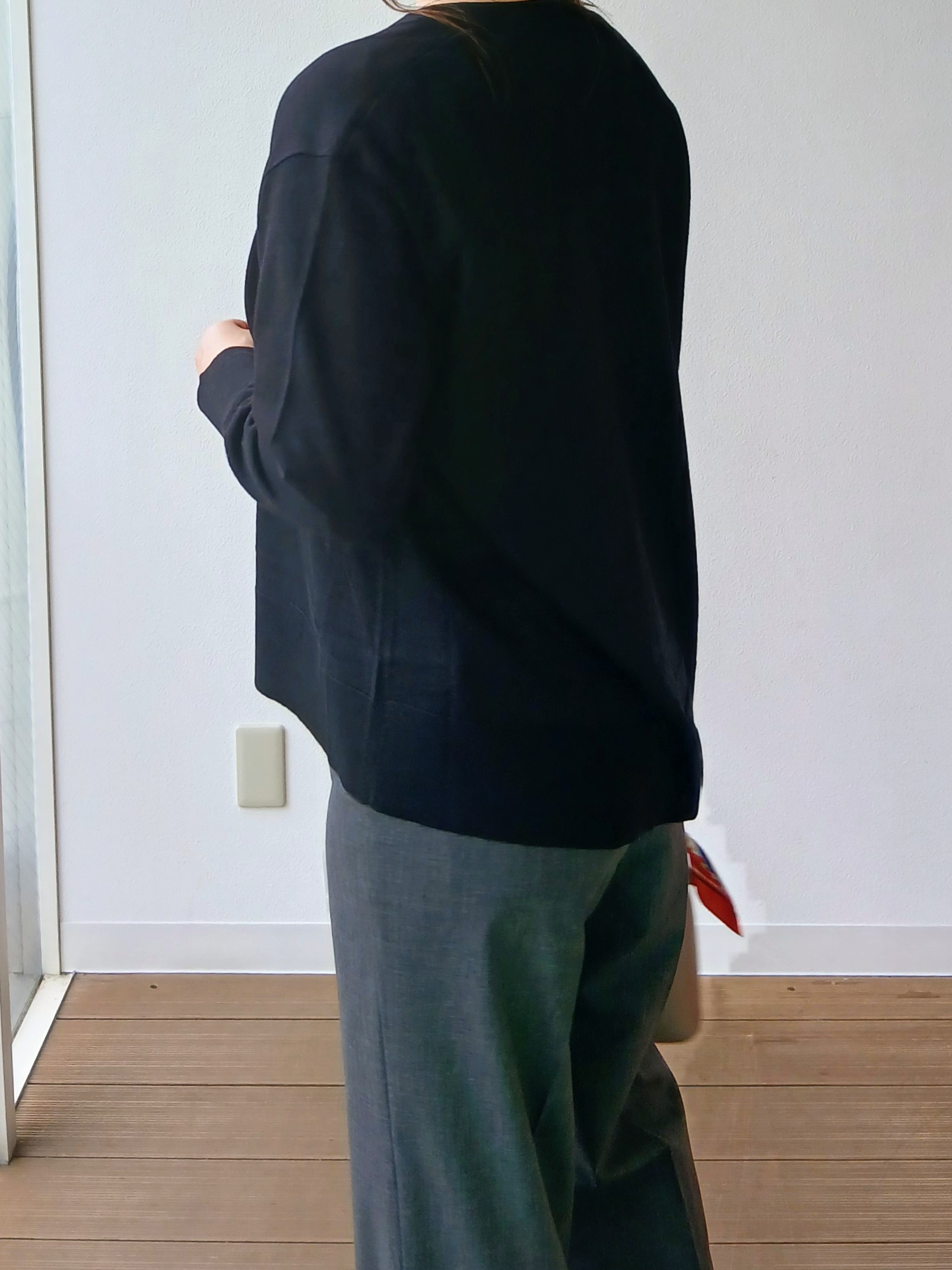 なみきさんの「UNTITLED｜【アンサンブル可/秋羽織り/通勤】シルクウールカシミヤカーディガン」を使ったコーディネート