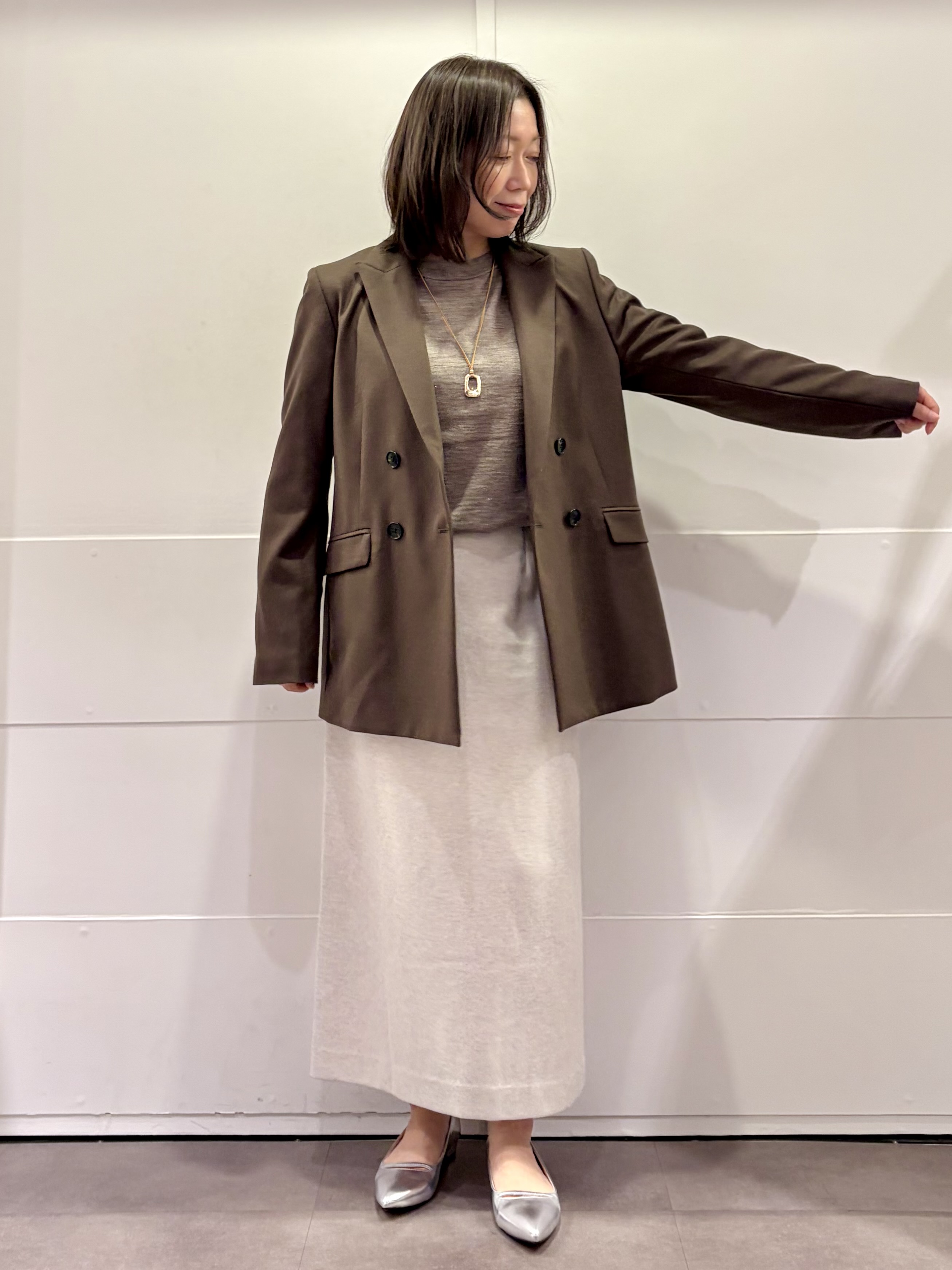 TOKOさんの「UNTITLED｜【セットアップ可/秋羽織り】ウールダブルジャケット」を使ったコーディネート