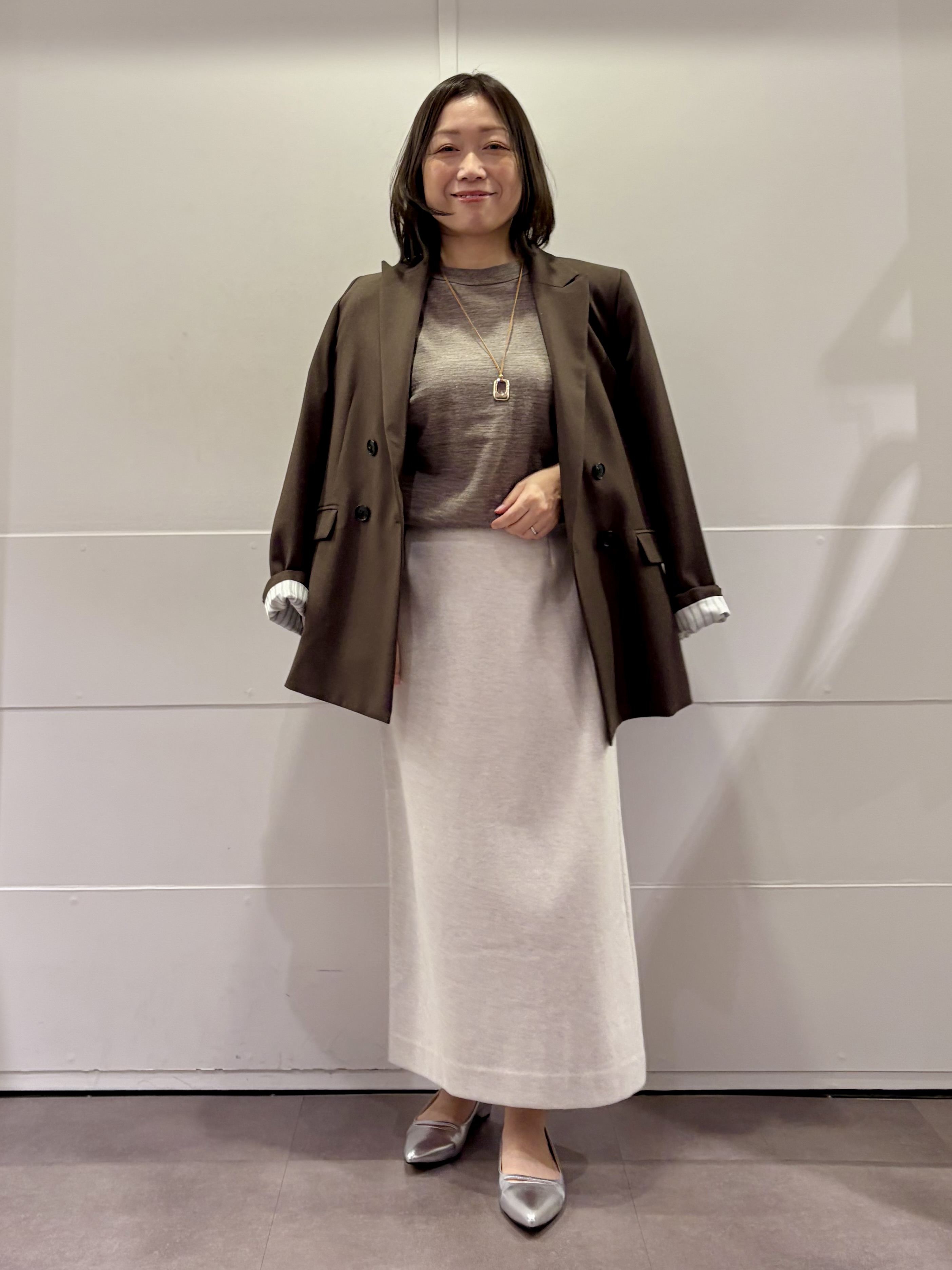 TOKOさんの「UNTITLED｜【セットアップ可/秋羽織り】ウールダブルジャケット」を使ったコーディネート