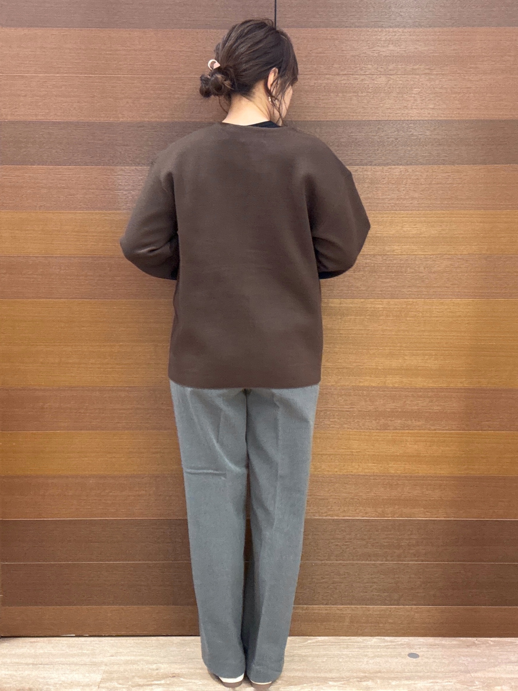 maichiさんの「OPAQUE.CLIP｜スナップボタン 配色ニットカーディガン【洗濯機OK】」を使ったコーディネート