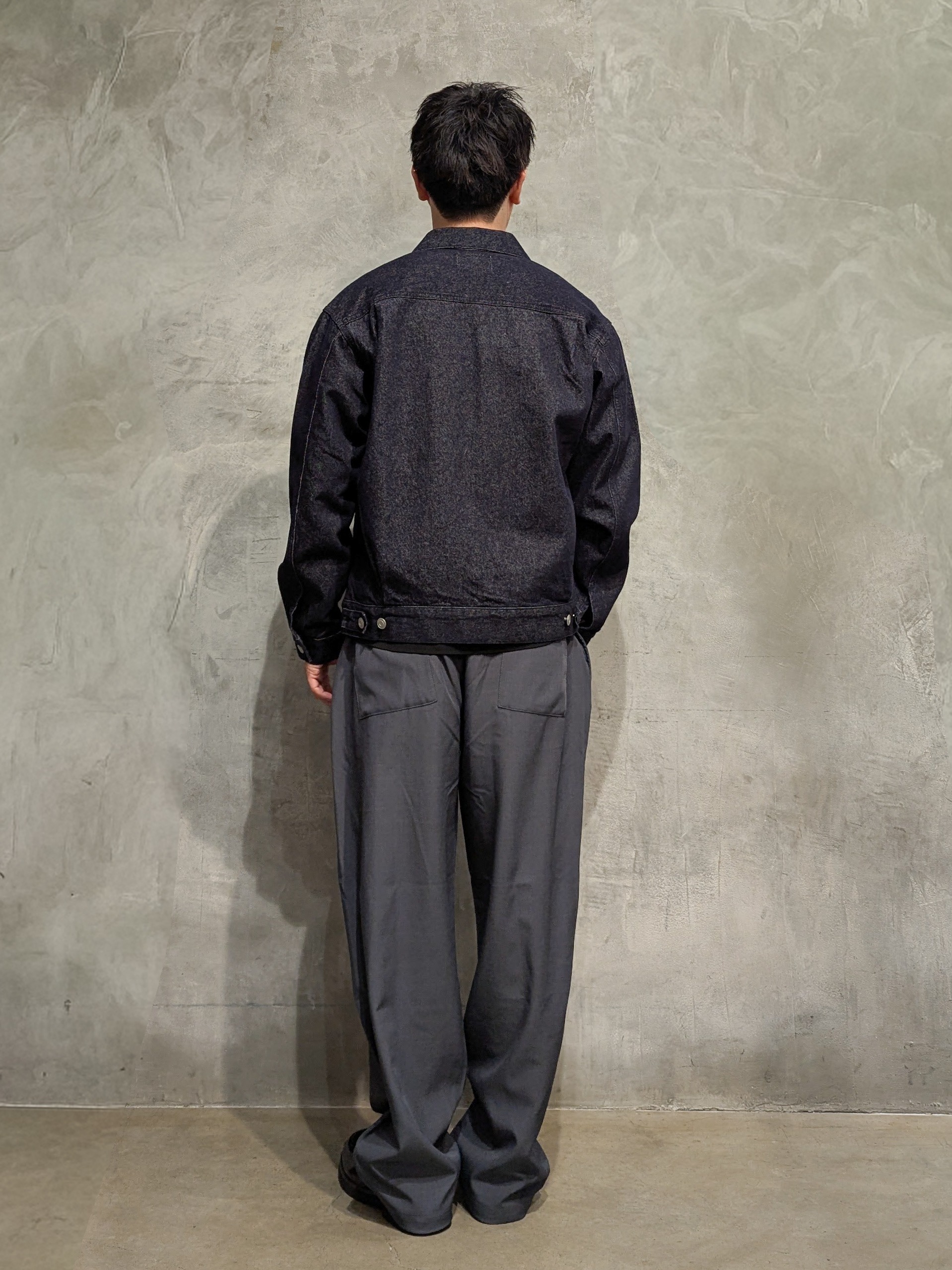 daiさんの「THE SHOP TK｜【色落ちしにくい/セットアップ可】デニムライク ジップアップジャケット」を使ったコーディネート