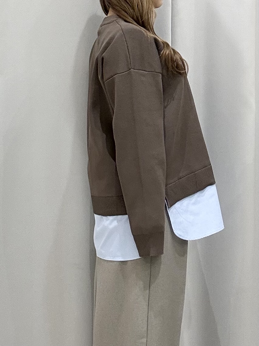 shioさんの「SHOO･LA･RUE｜【S-LL】着るだけできまる シャツレイヤード風 スポンディッシュニット」を使ったコーディネート
