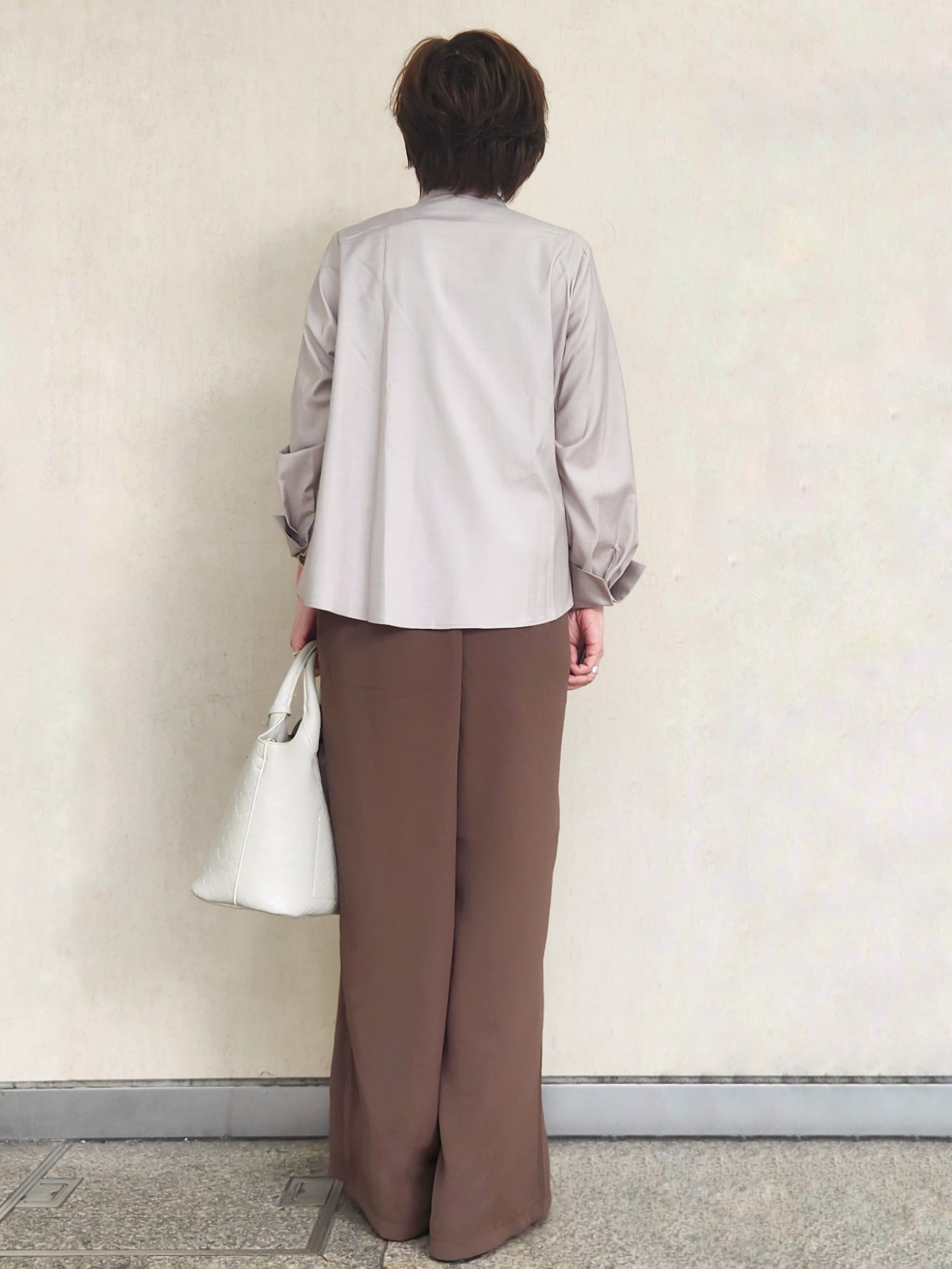 milkyさんの「OPAQUE.CLIP｜ツイードライクノーカラージャケット【洗濯機OK】」を使ったコーディネート