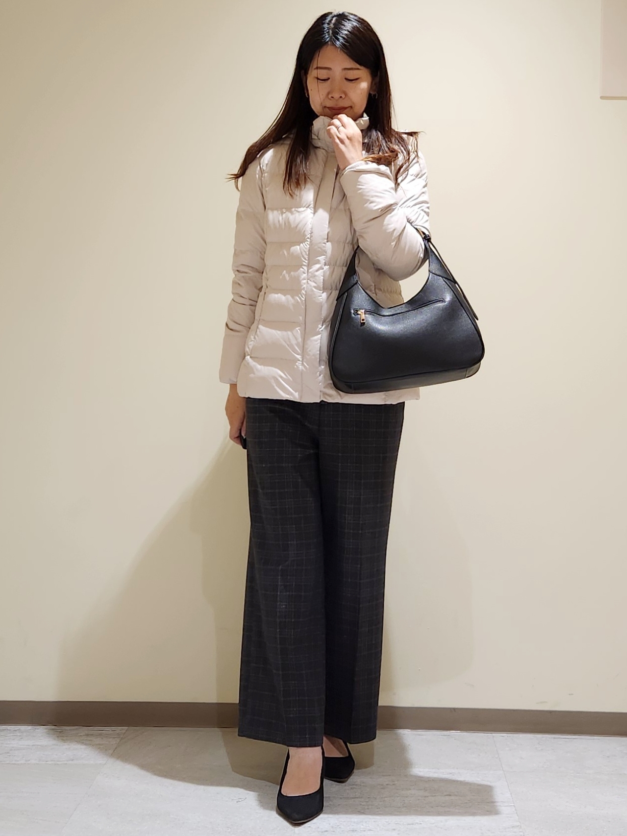 yukaさんの「COUP DE CHANCE｜【手洗い可／日本製】ブークレドルマンニット」を使ったコーディネート
