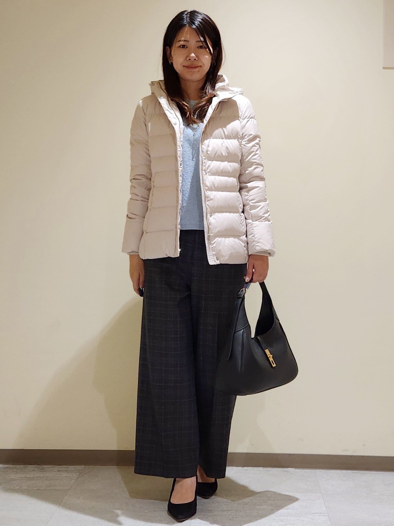 yukaさんの「COUP DE CHANCE｜【手洗い可／日本製】ブークレドルマンニット」を使ったコーディネート