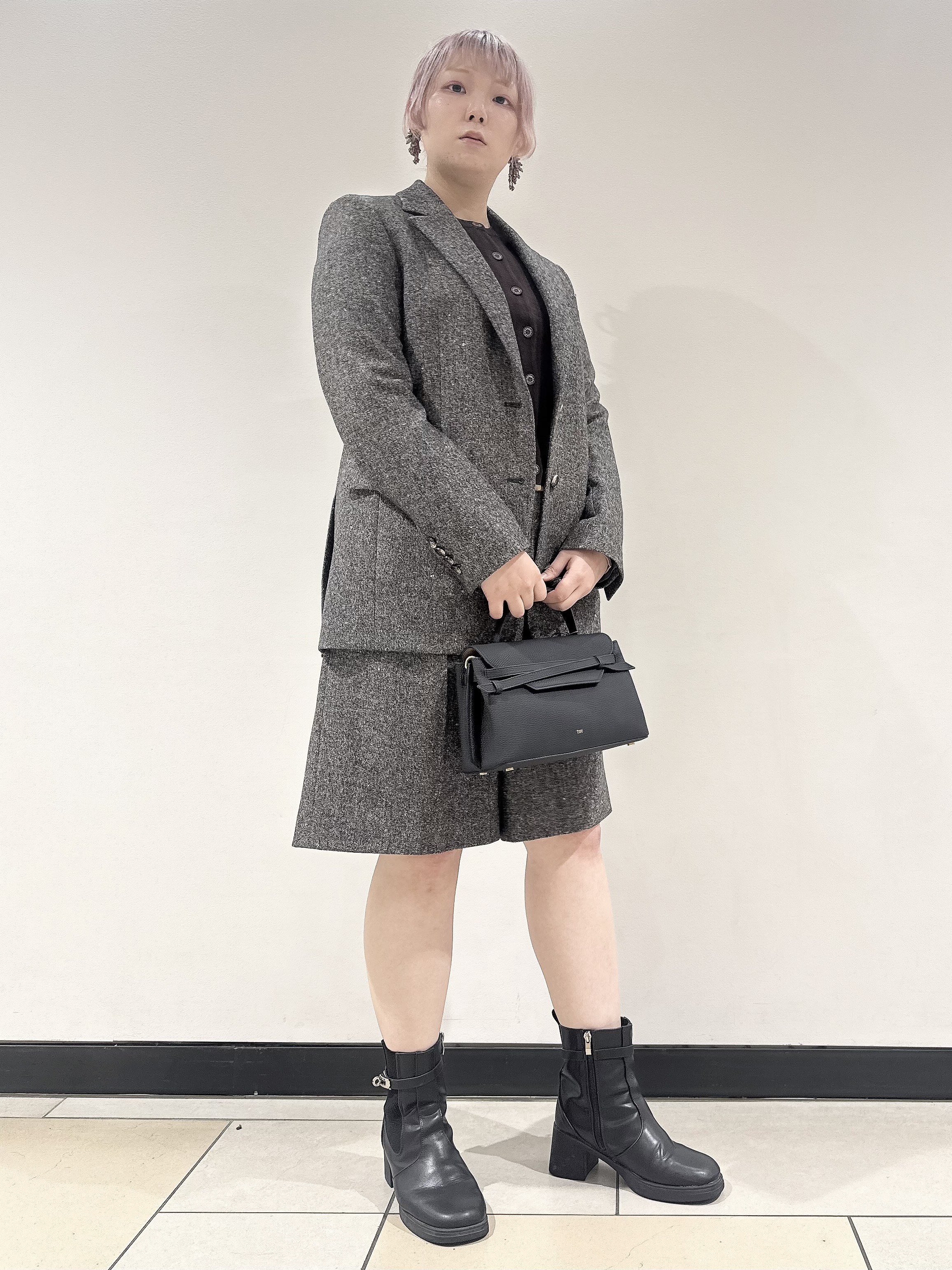 なかもとあきさんの「DRESSTERIOR｜【セットアップ可】ネップツイード ジャケット」を使ったコーディネート