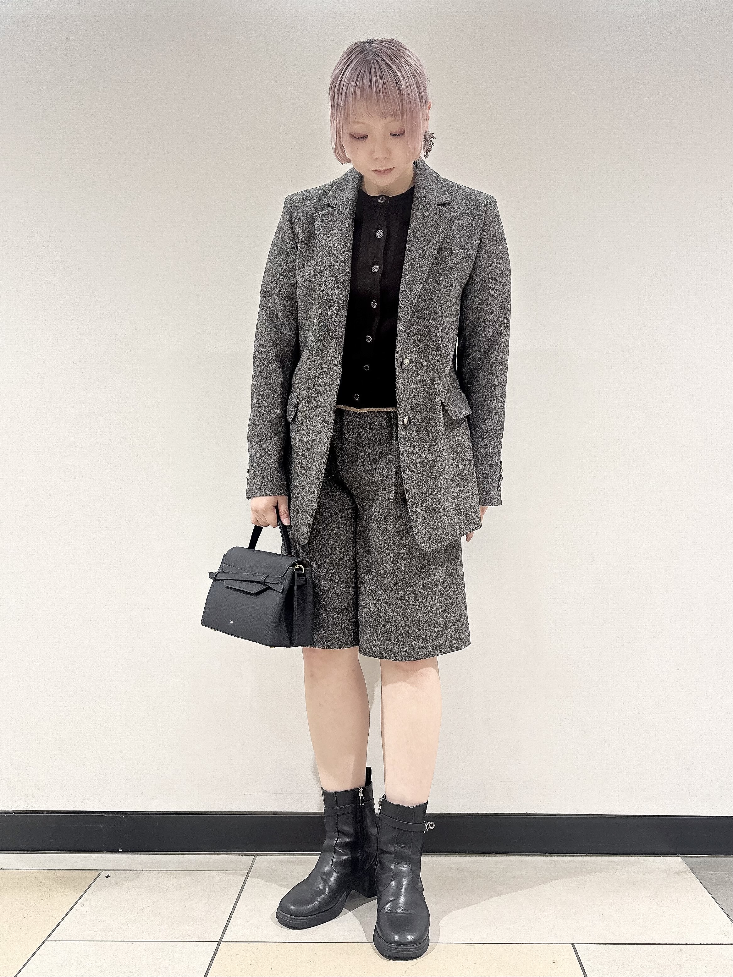 なかもとあきさんの「DRESSTERIOR｜【セットアップ可】ネップツイード ジャケット」を使ったコーディネート