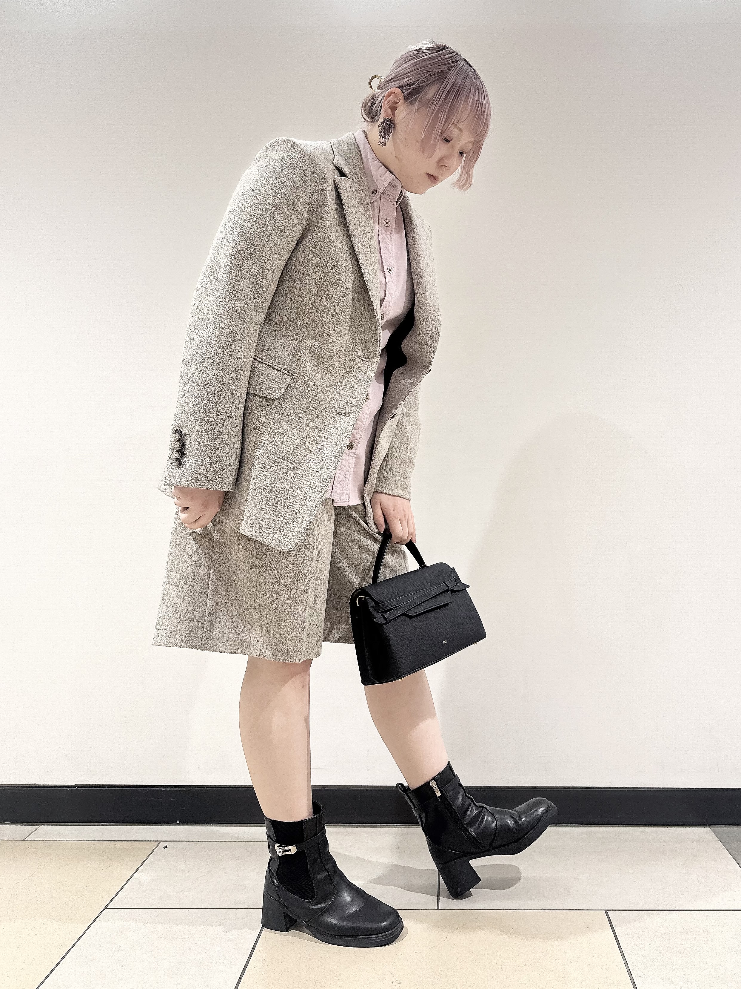 なかもとあきさんの「DRESSTERIOR｜【セットアップ可】ネップツイード ジャケット」を使ったコーディネート