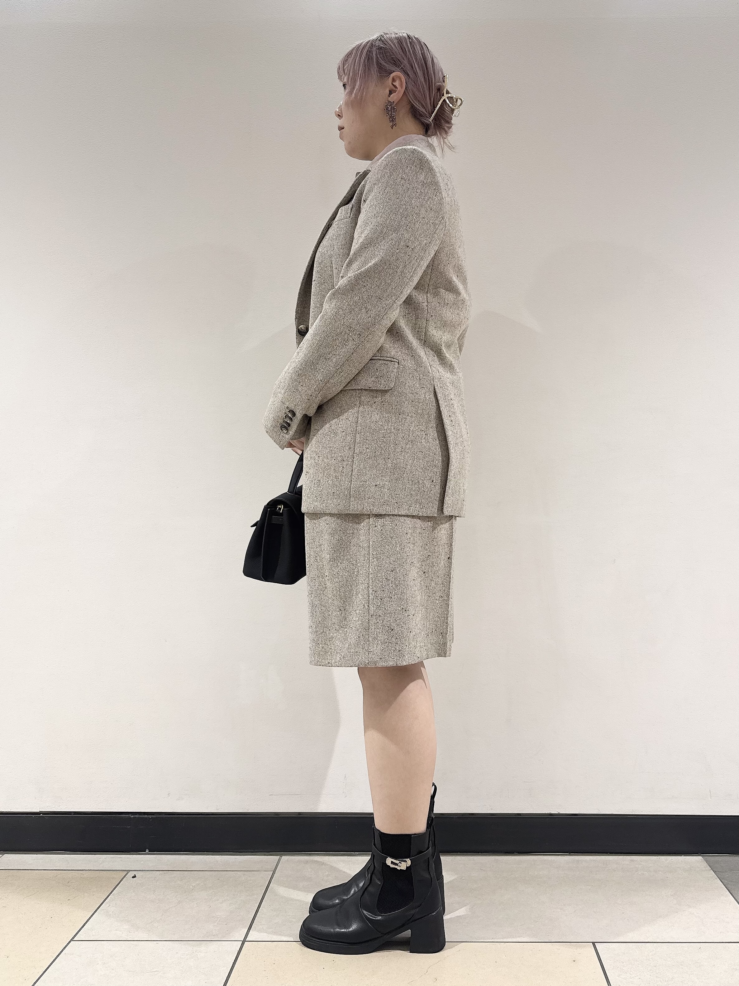 なかもとあきさんの「DRESSTERIOR｜【セットアップ可】ネップツイード ジャケット」を使ったコーディネート