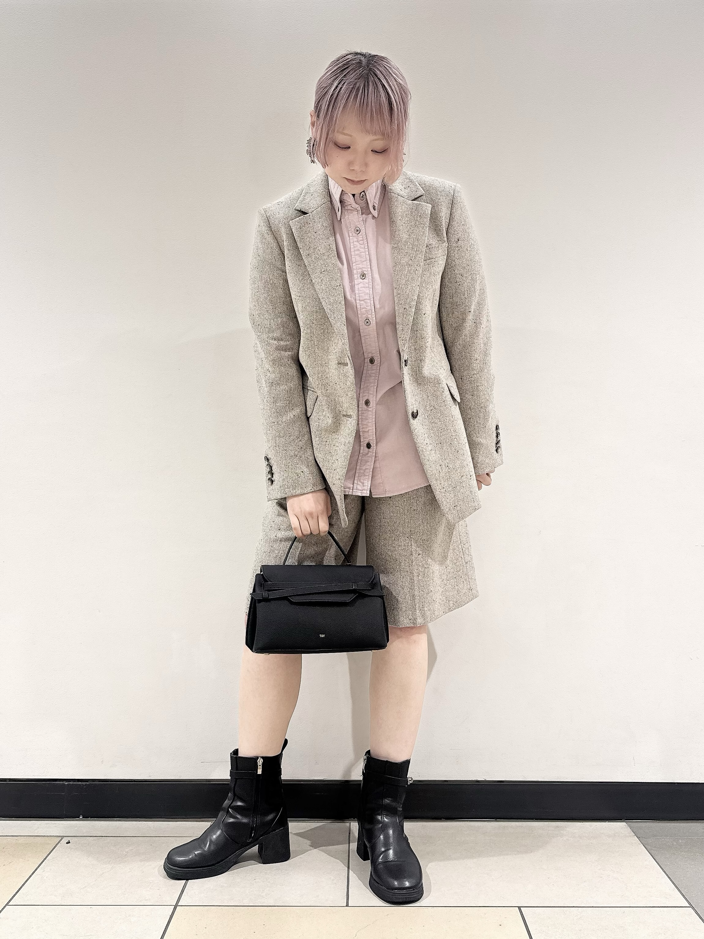 なかもとあきさんの「DRESSTERIOR｜【セットアップ可】ネップツイード ジャケット」を使ったコーディネート