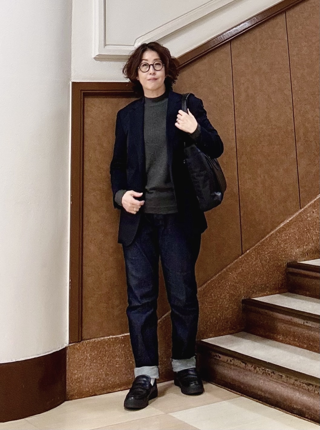 のぐみさんの「TAKEO KIKUCHI｜【360&deg;ストレッチ／軽量】None Of Stress ライト ジャケット（セットアップ対応）」を使ったコーディネート