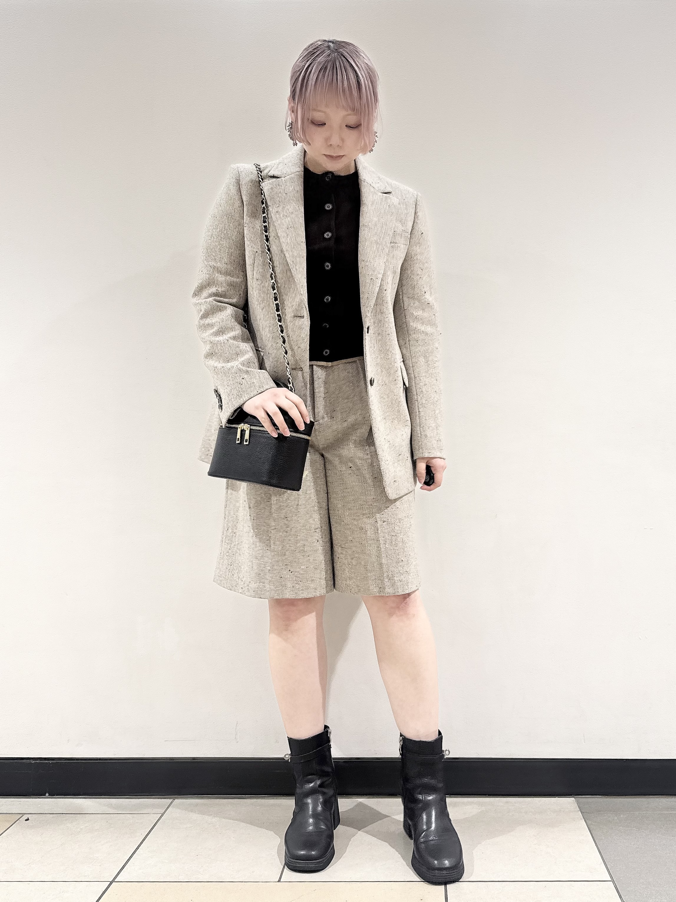 なかもとあきさんの「DRESSTERIOR｜【セットアップ可】ネップツイード ジャケット」を使ったコーディネート