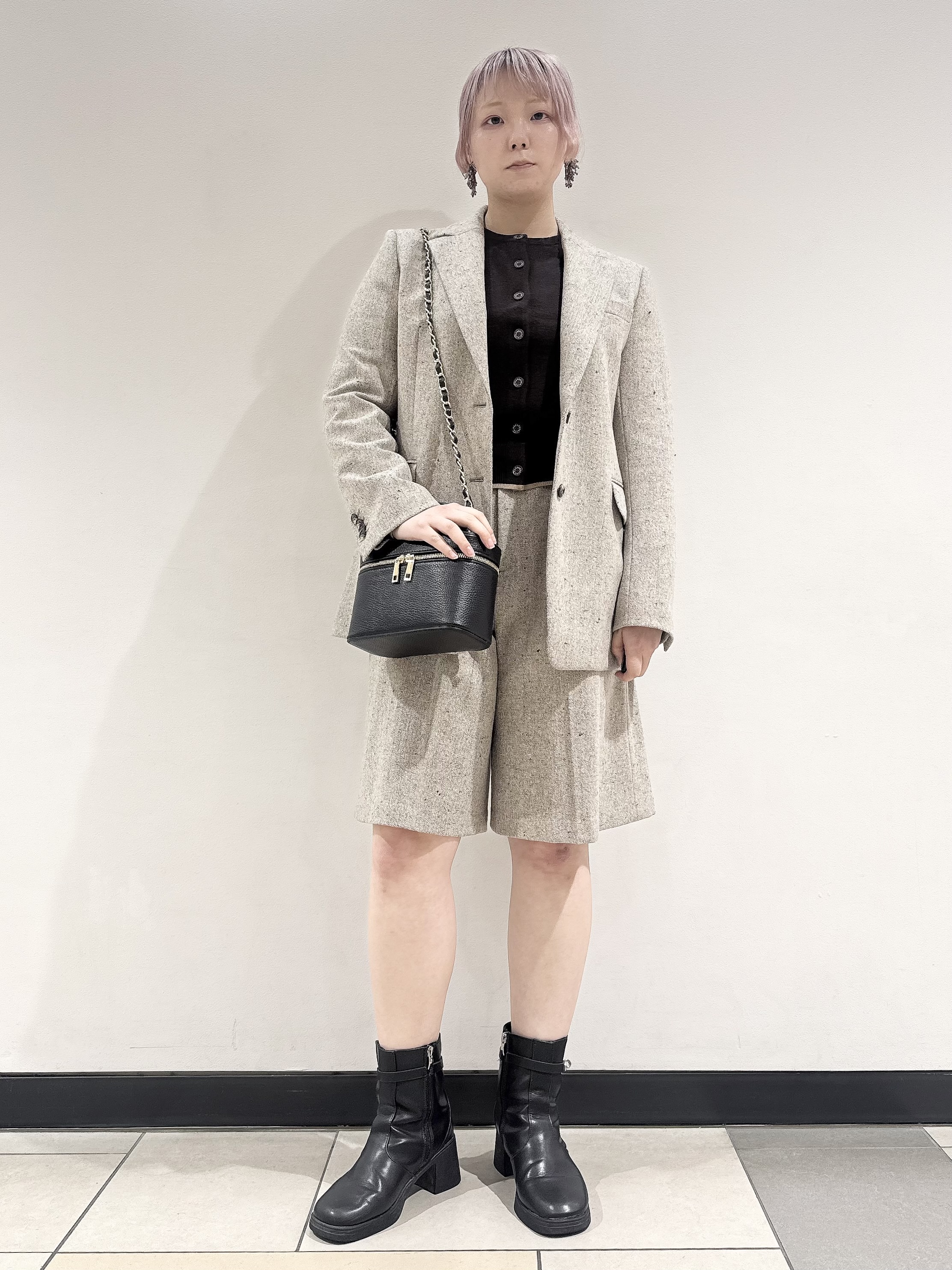 なかもとあきさんの「DRESSTERIOR｜【セットアップ可】ネップツイード ジャケット」を使ったコーディネート