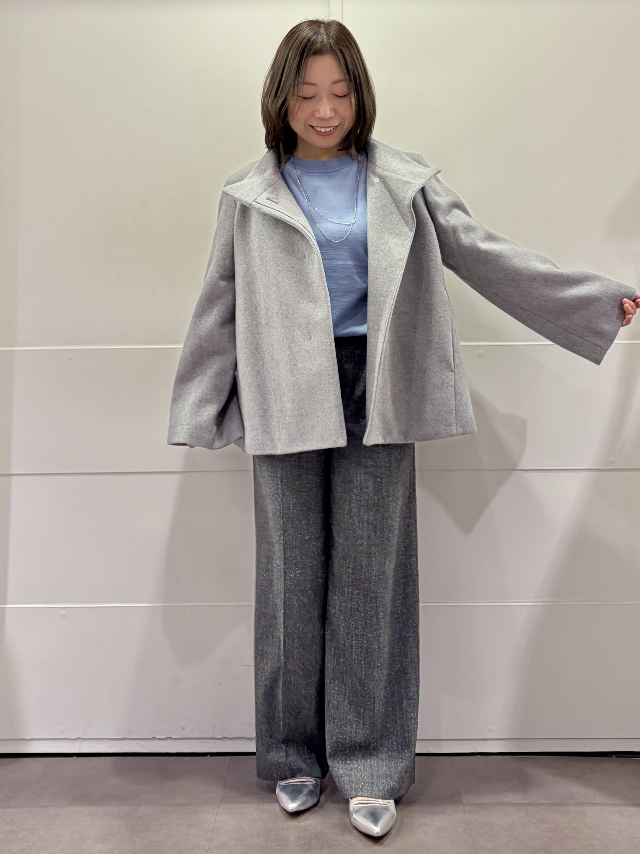 TOKOさんの「UNTITLED｜【軽アウター/ウール100】ウールショートコート」を使ったコーディネート