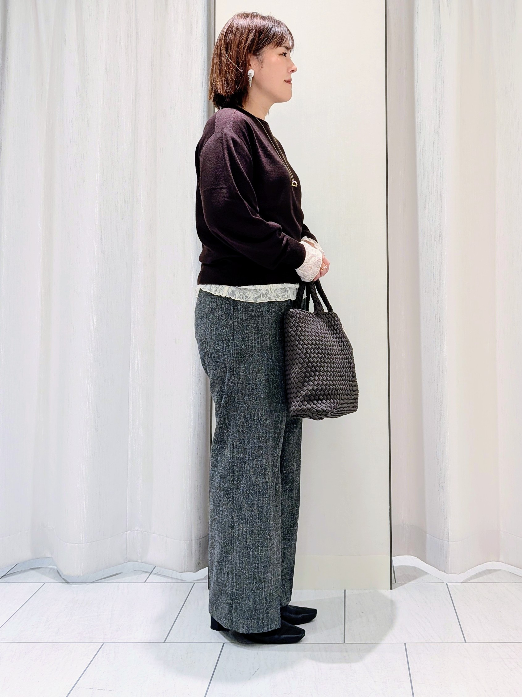Onumaさんの「UNTITLED｜【大人の抜け感/8色展開】ボリュームスリーブニットプルオーバー」を使ったコーディネート