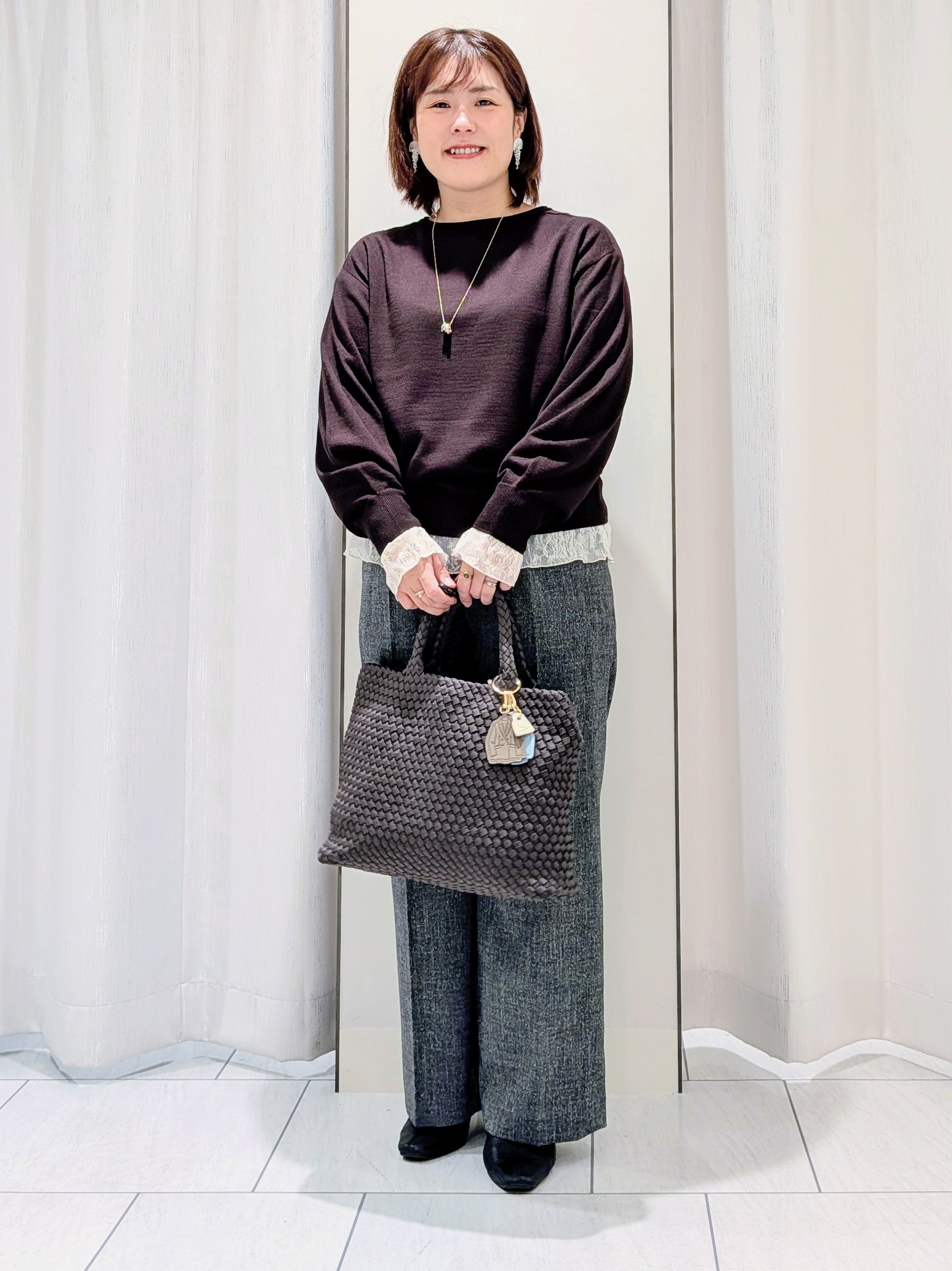 Onumaさんの「UNTITLED｜【大人の抜け感/8色展開】ボリュームスリーブニットプルオーバー」を使ったコーディネート