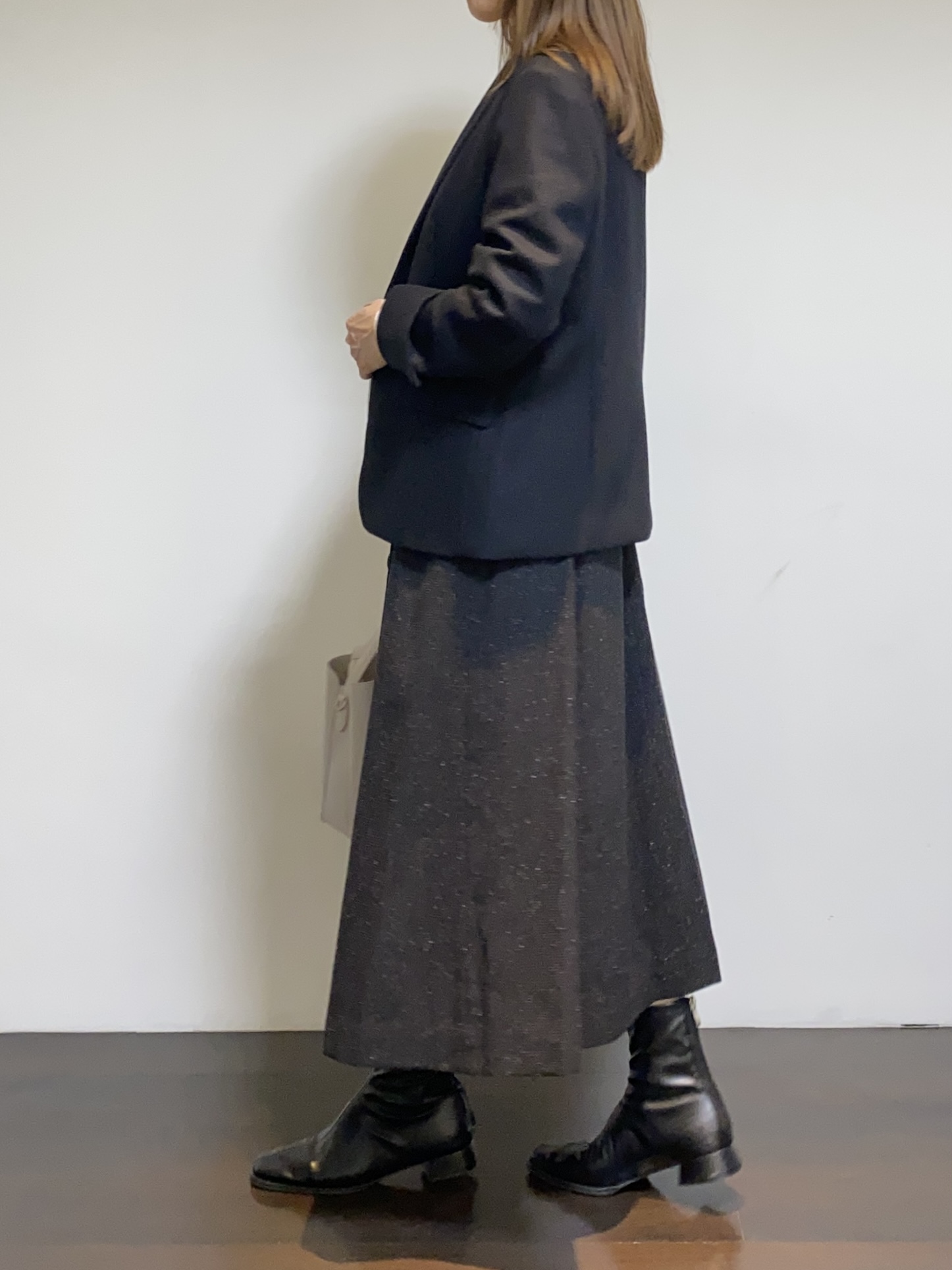 tomoさんの「UNTITLED｜【ウール100/仕事着/スーツ】ミルドジャージテーラードジャケット」を使ったコーディネート