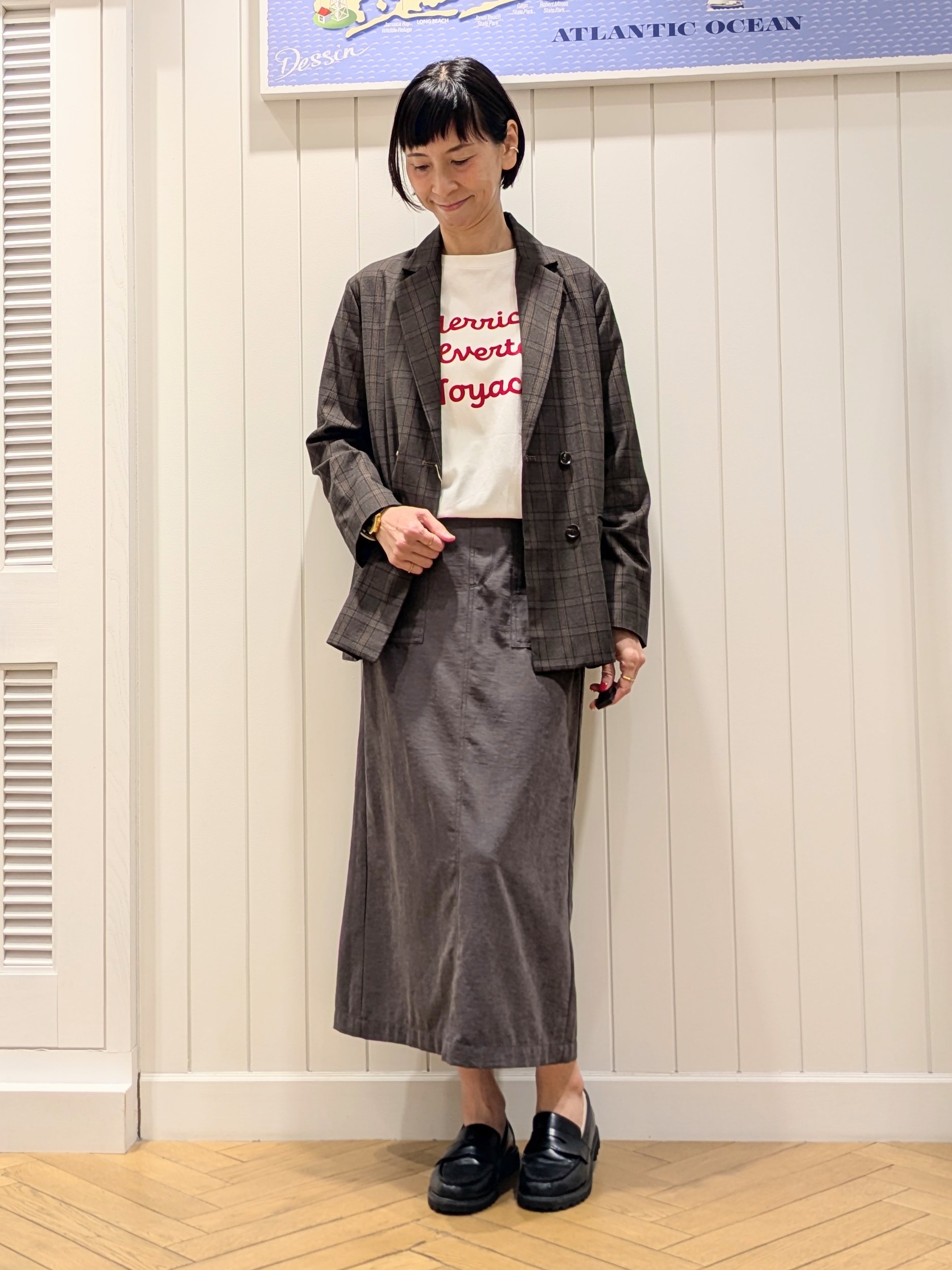 micoさんの「Dessin｜【洗える】オーガニックコットン ロングスリーブTシャツ」を使ったコーディネート