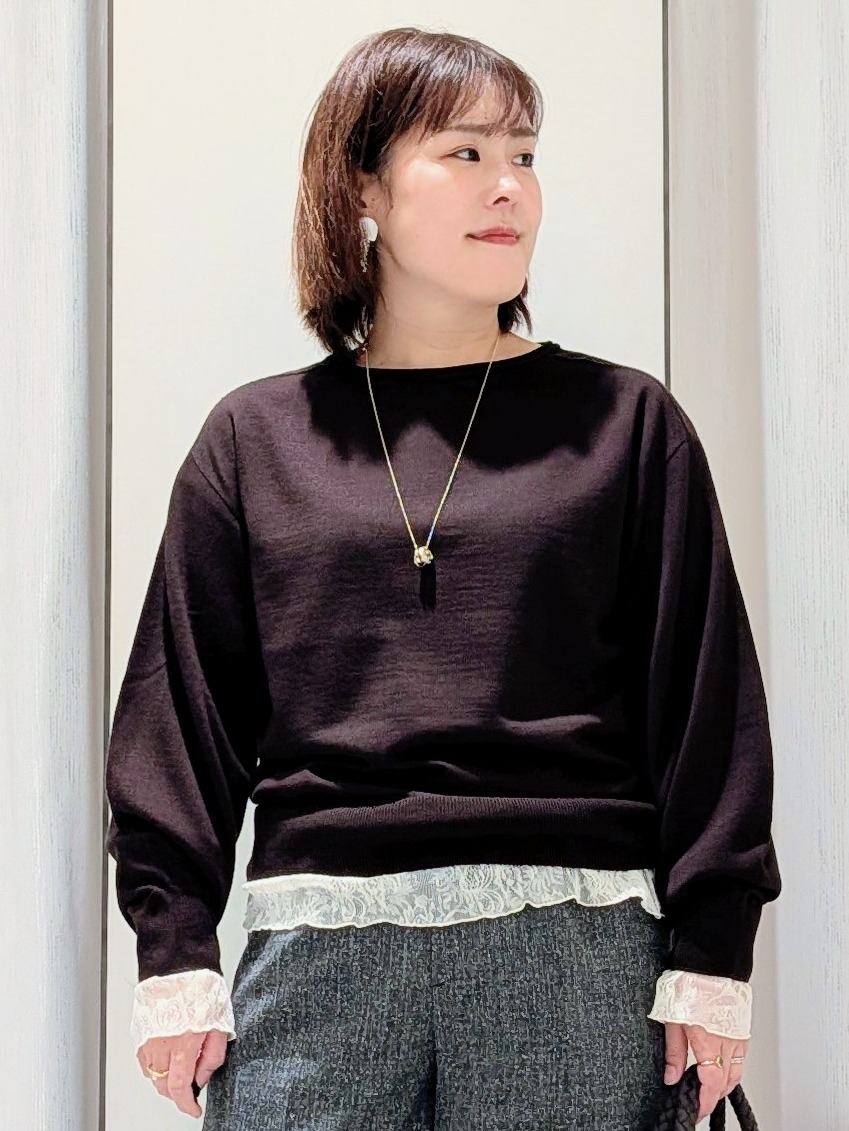 Onumaさんの「UNTITLED｜【大人の抜け感/8色展開】ボリュームスリーブニットプルオーバー」を使ったコーディネート