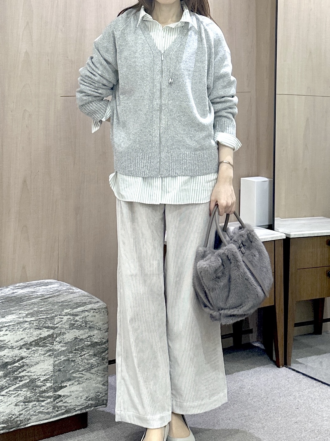 Miwaさんの「UNTITLED｜【6色展開/コットン100】カラーベーシックシャツ」を使ったコーディネート
