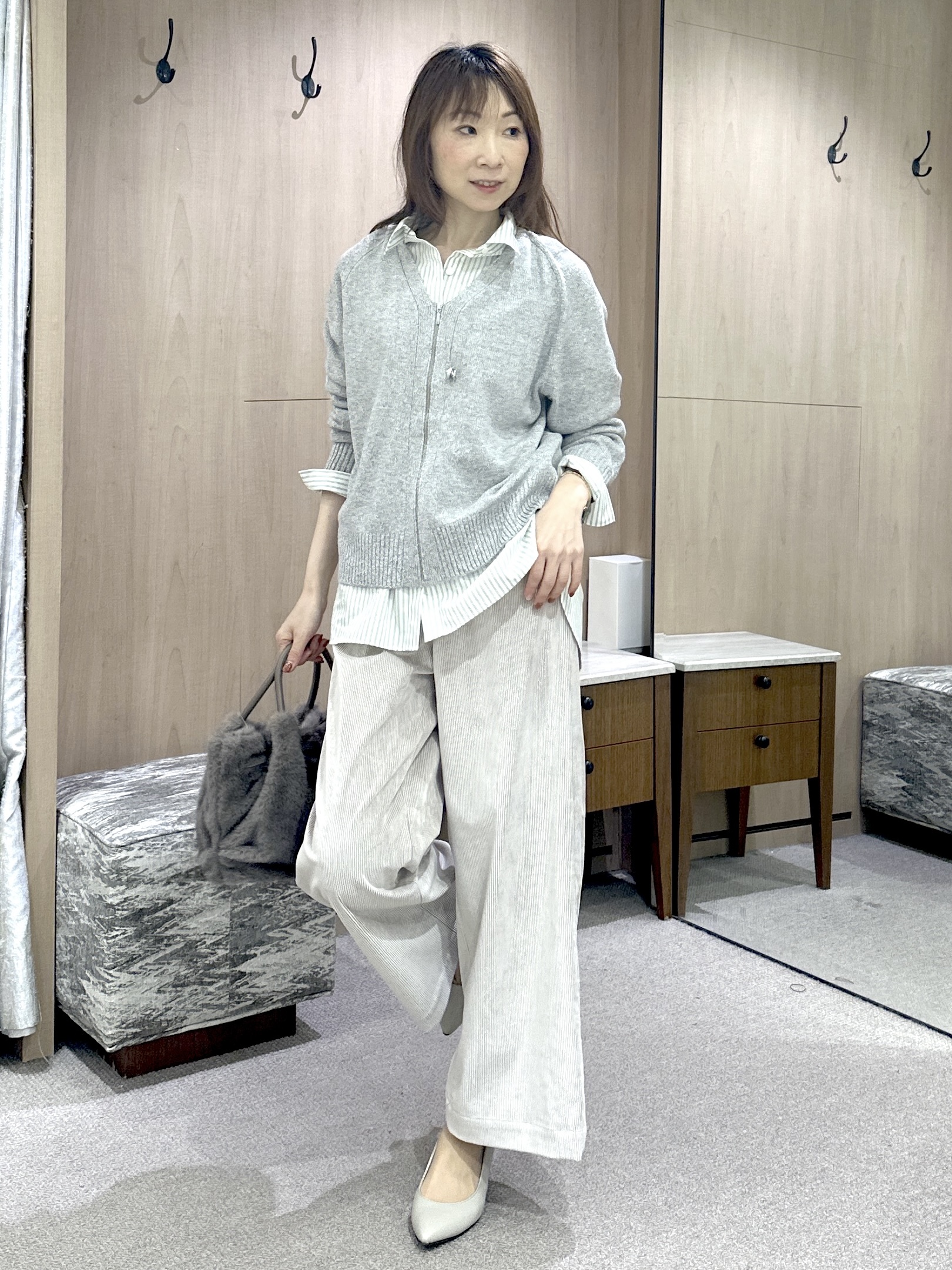 Miwaさんの「UNTITLED｜【6色展開/コットン100】カラーベーシックシャツ」を使ったコーディネート