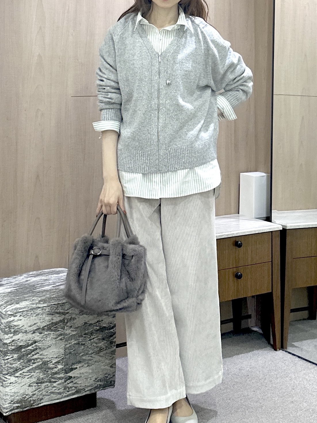 Miwaさんの「UNTITLED｜【6色展開/コットン100】カラーベーシックシャツ」を使ったコーディネート