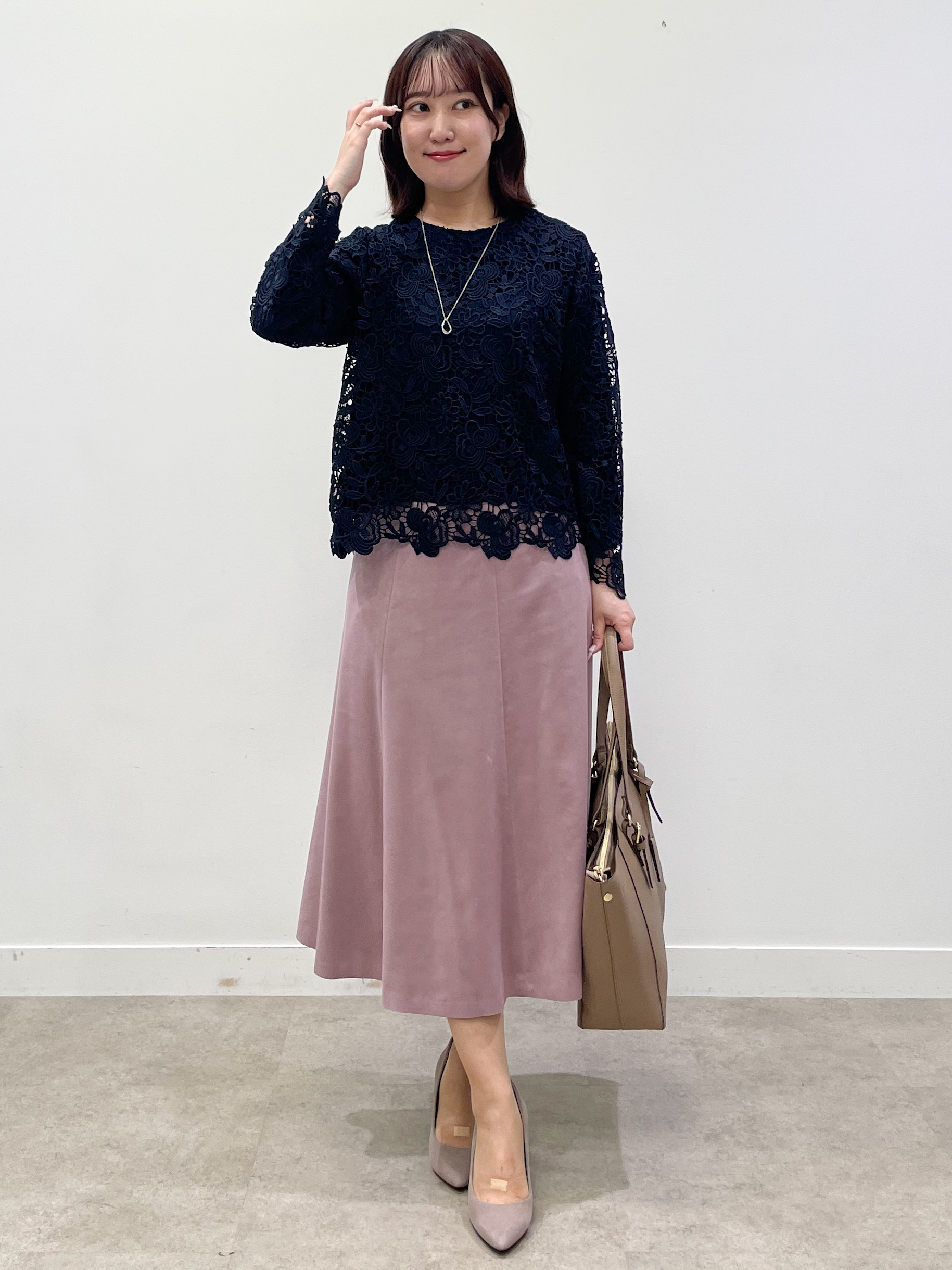 yukariさんの「Reflect｜【SS-4Lサイズ／通勤／セレモニー】ケミカルレースブラウス」を使ったコーディネート