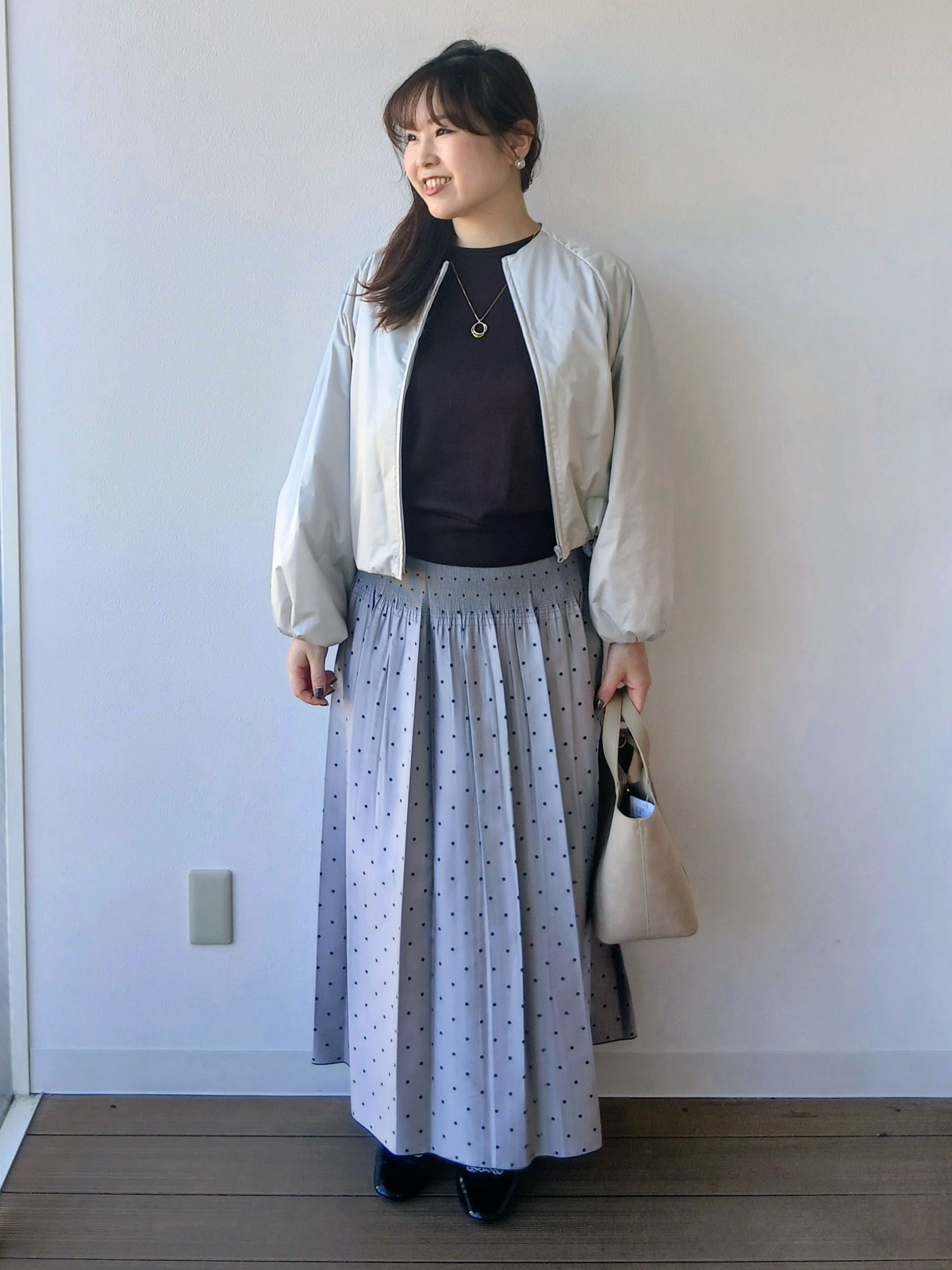 なみきさんの「UNTITLED｜【軽アウター/中綿/秋冬コート】ショートブルゾン」を使ったコーディネート