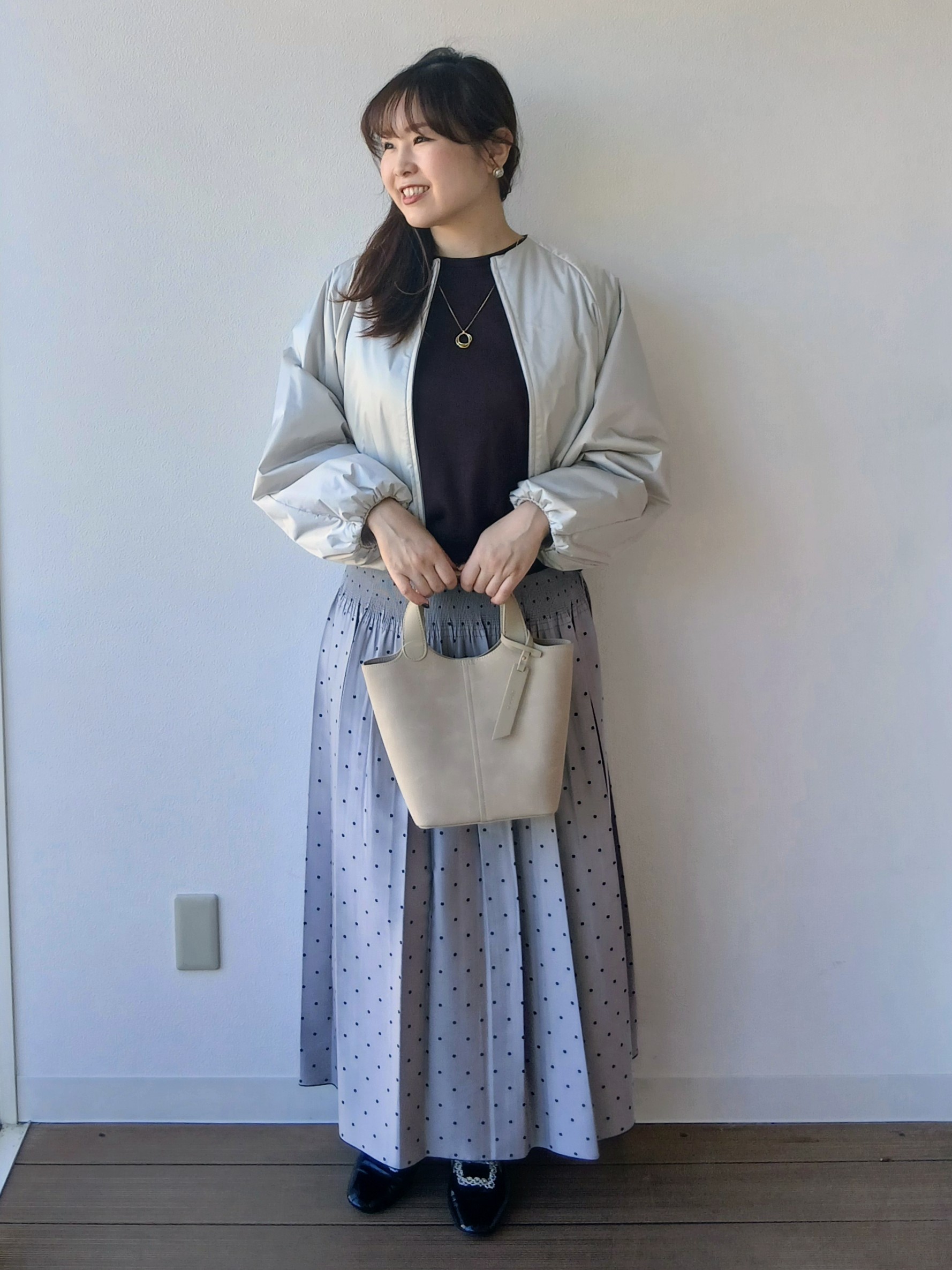 なみきさんの「UNTITLED｜【軽アウター/中綿/秋冬コート】ショートブルゾン」を使ったコーディネート