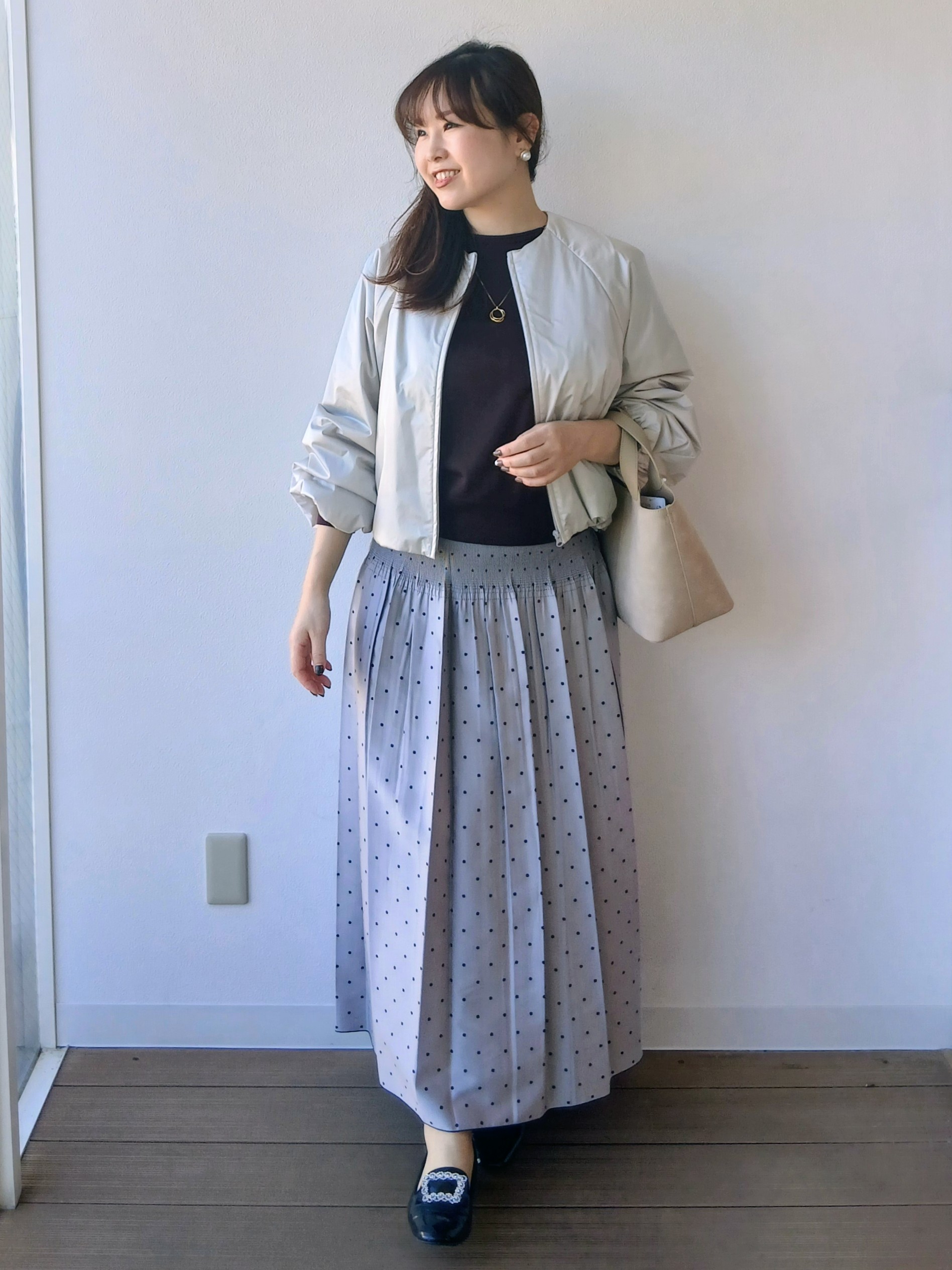 なみきさんの「UNTITLED｜【軽アウター/中綿/秋冬コート】ショートブルゾン」を使ったコーディネート