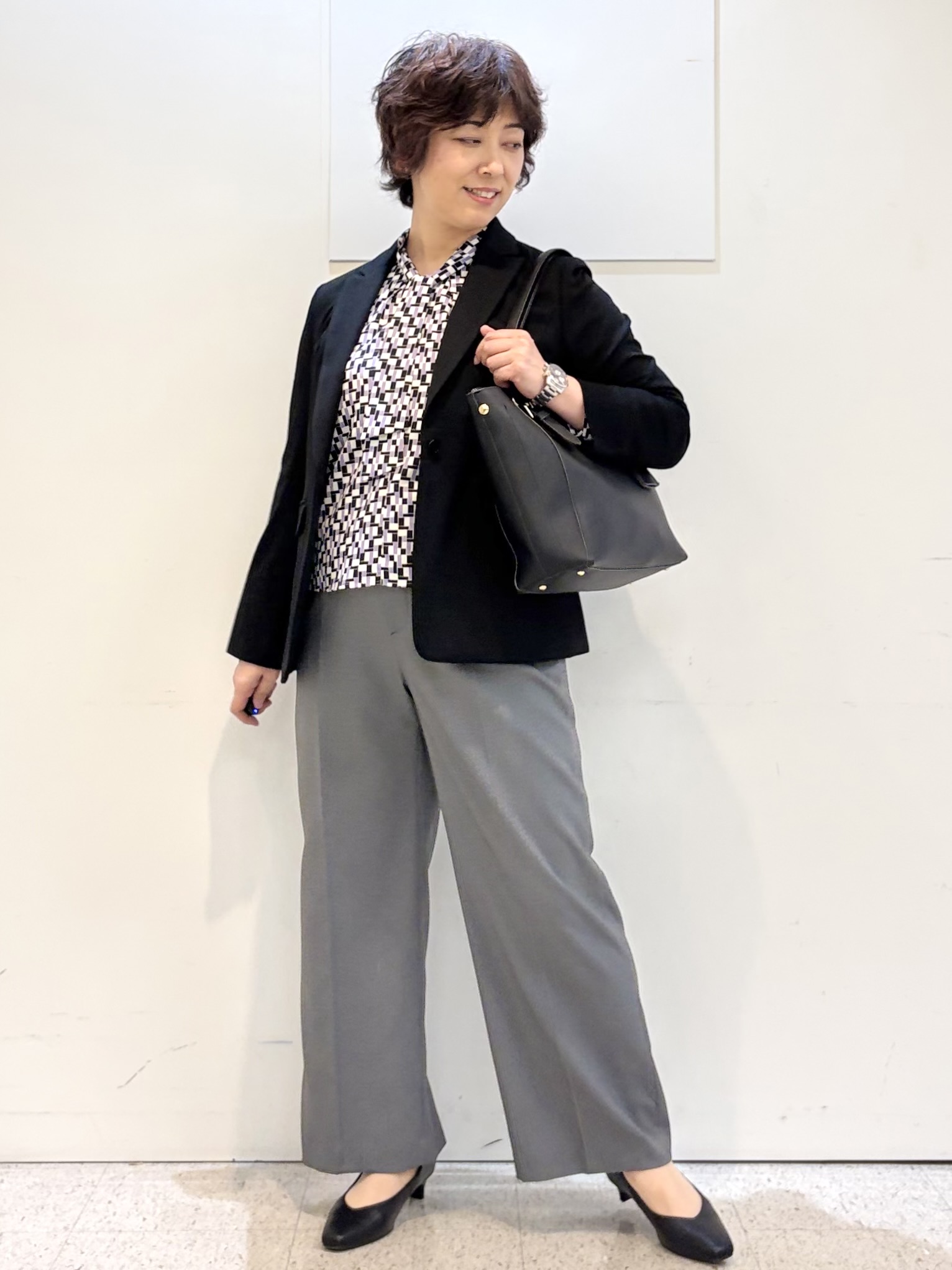 ヤスコさんの「Reflect｜【SS-4Lサイズ／洗える／セットアップ可】匠ジャケット／ロングテーラード」を使ったコーディネート