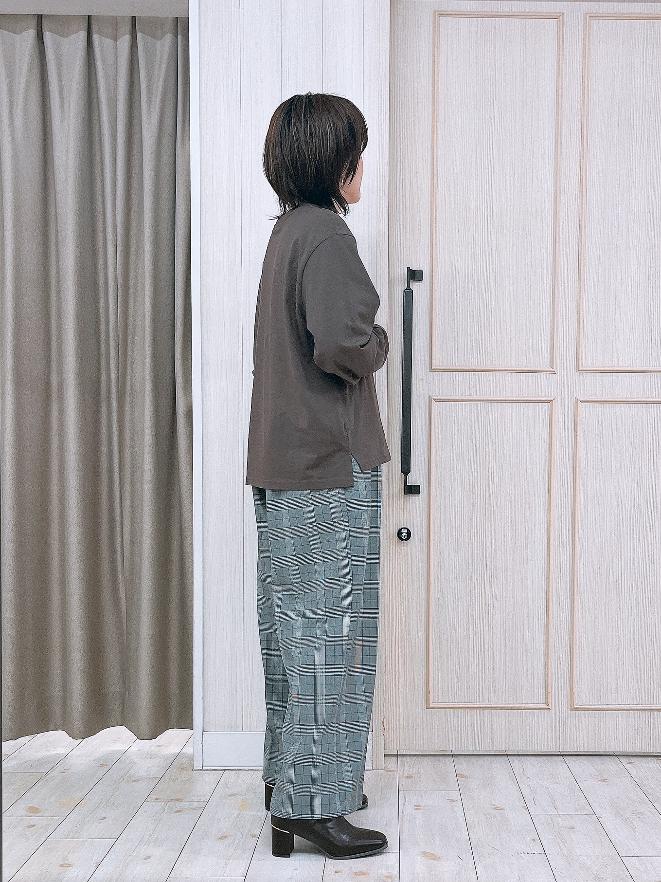 kaneさんの「SHOO･LA･RUE｜【セットアップ可/洗濯後しわになりにくい】ウールフィール ダブルジャケット」を使ったコーディネート