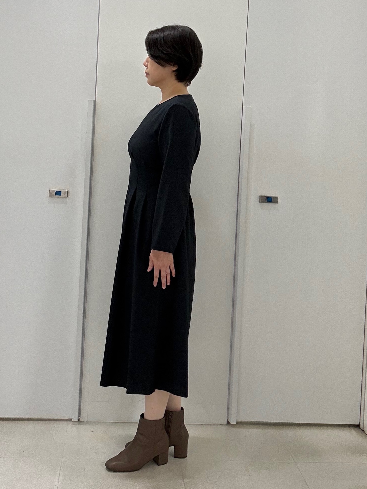 hIさんの「COUP DE CHANCE｜【手洗い可】ウエストタックワンピース」を使ったコーディネート