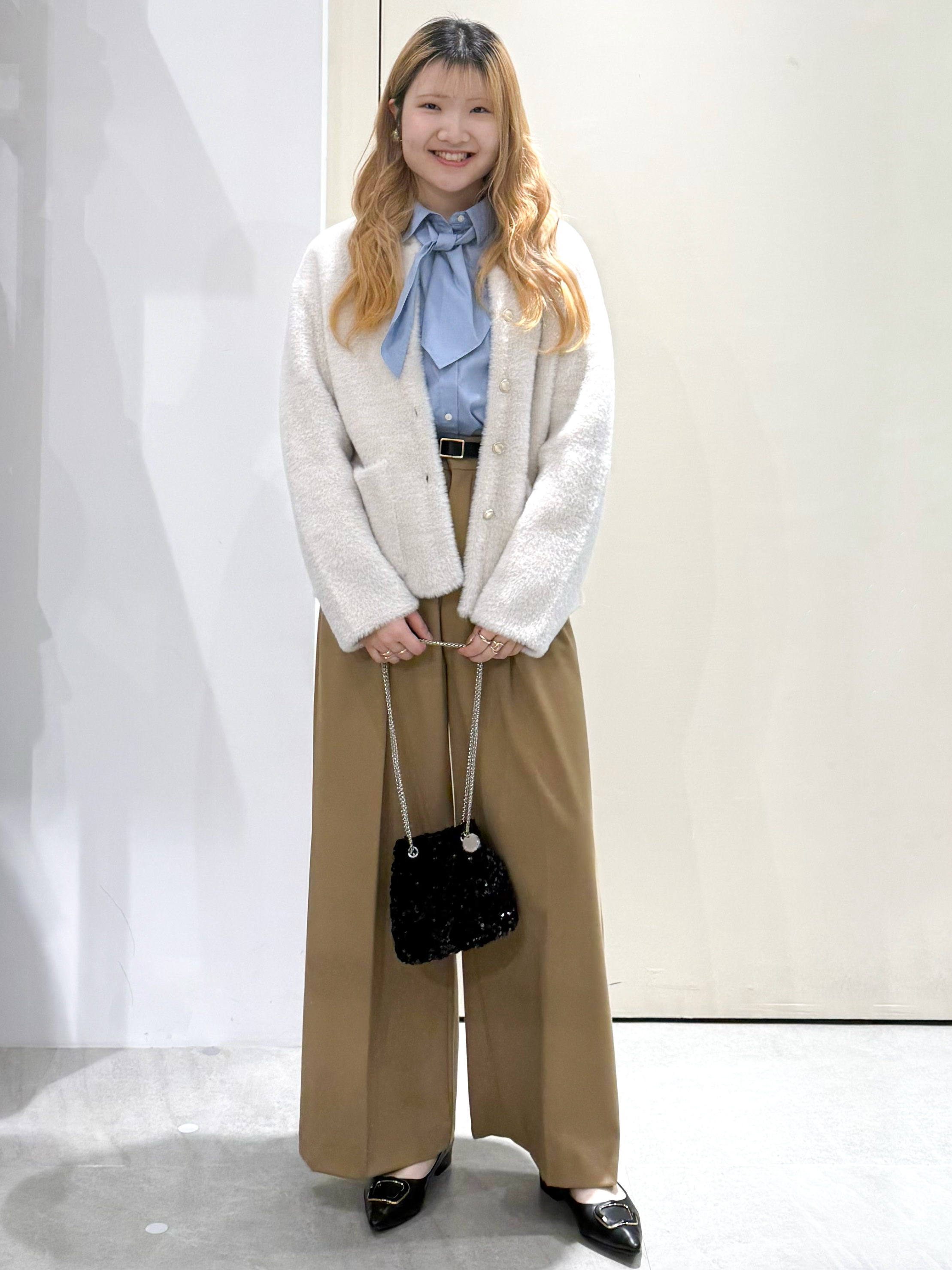 sayaさんの「OPAQUE.CLIP｜ダブルフェイスニットカーディガン」を使ったコーディネート