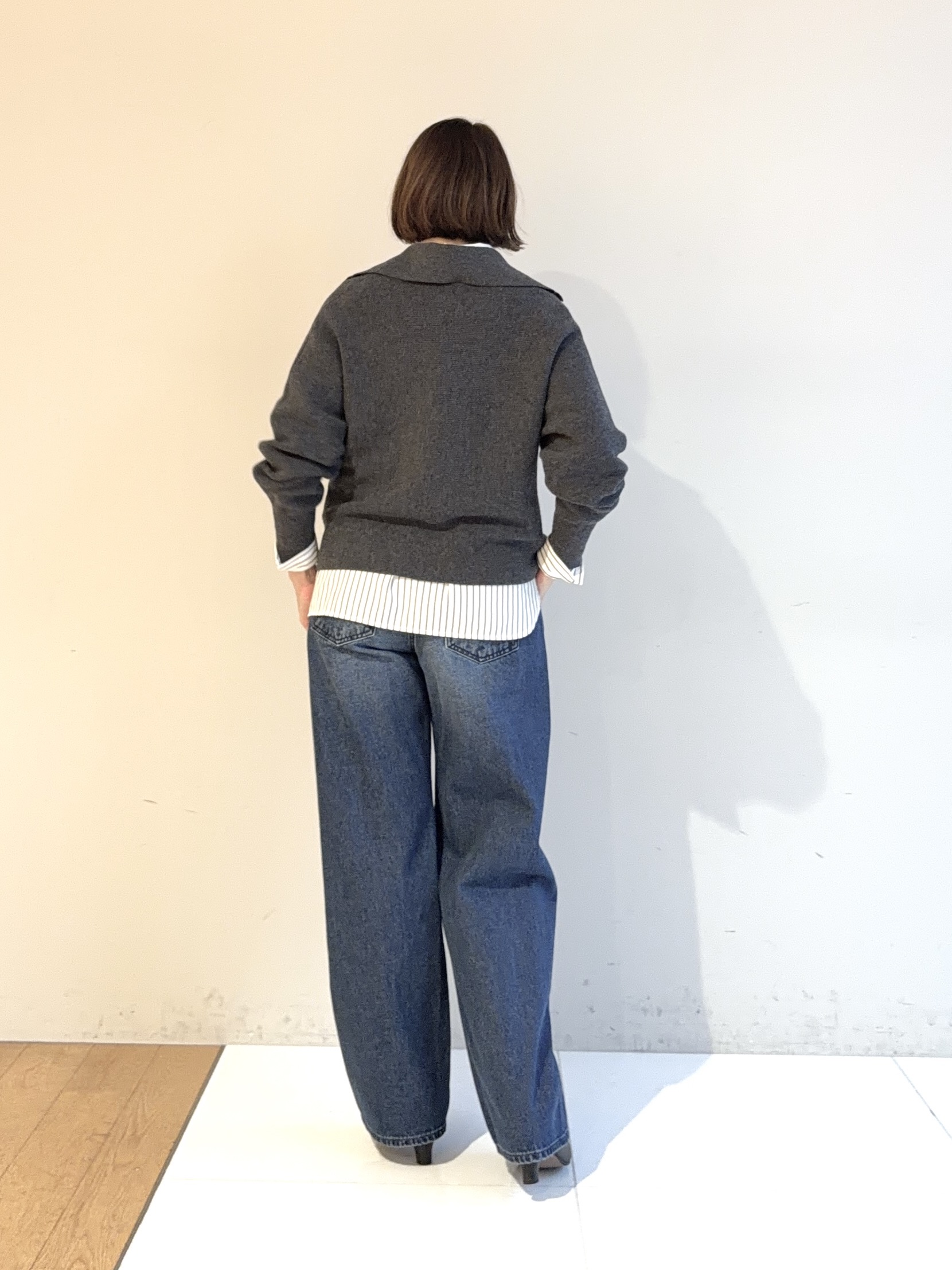 murayamaさんの「INDIVI｜【2WAY／ストライプ柄】ベーシックシャツ」を使ったコーディネート