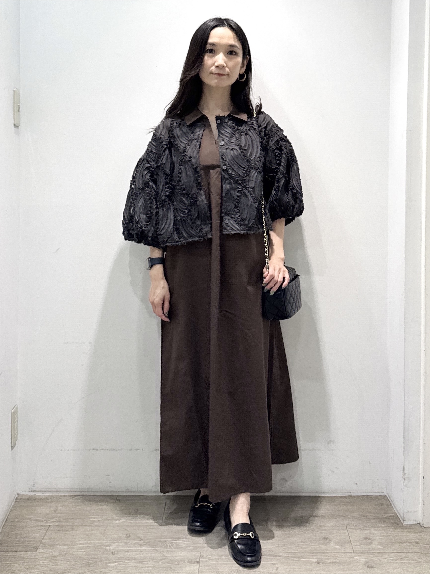 yuicciさんの「OPAQUE.CLIP｜スキッパーシャツワンピース【洗濯機OK】」を使ったコーディネート