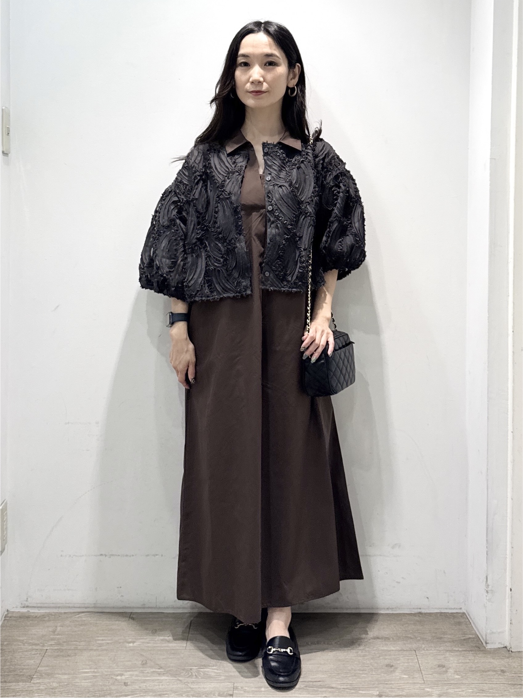yuicciさんの「OPAQUE.CLIP｜スキッパーシャツワンピース【洗濯機OK】」を使ったコーディネート