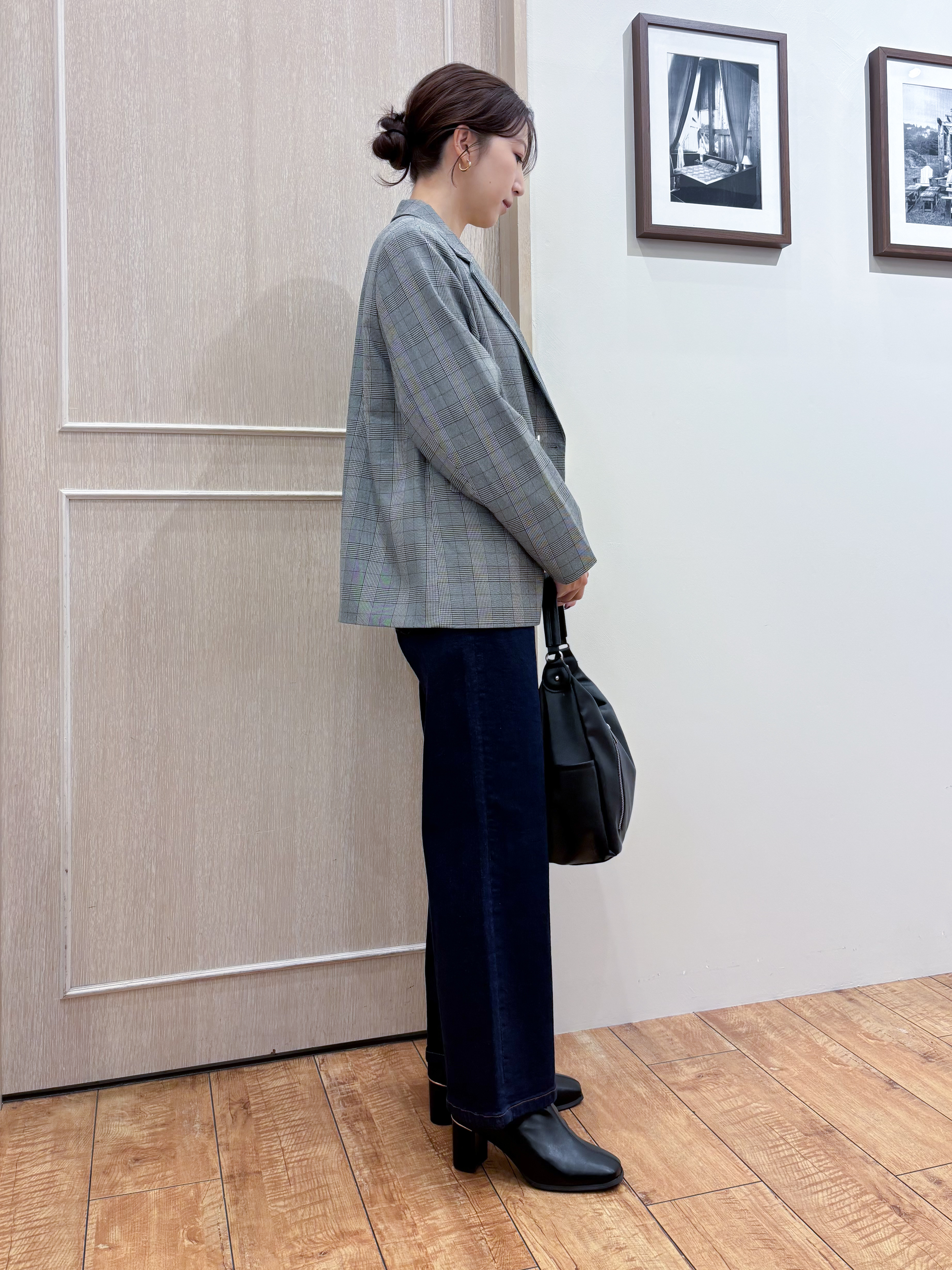 なみさんの「SHOO･LA･RUE｜【セットアップ可/洗濯後しわになりにくい】ウールフィール ダブルジャケット」を使ったコーディネート