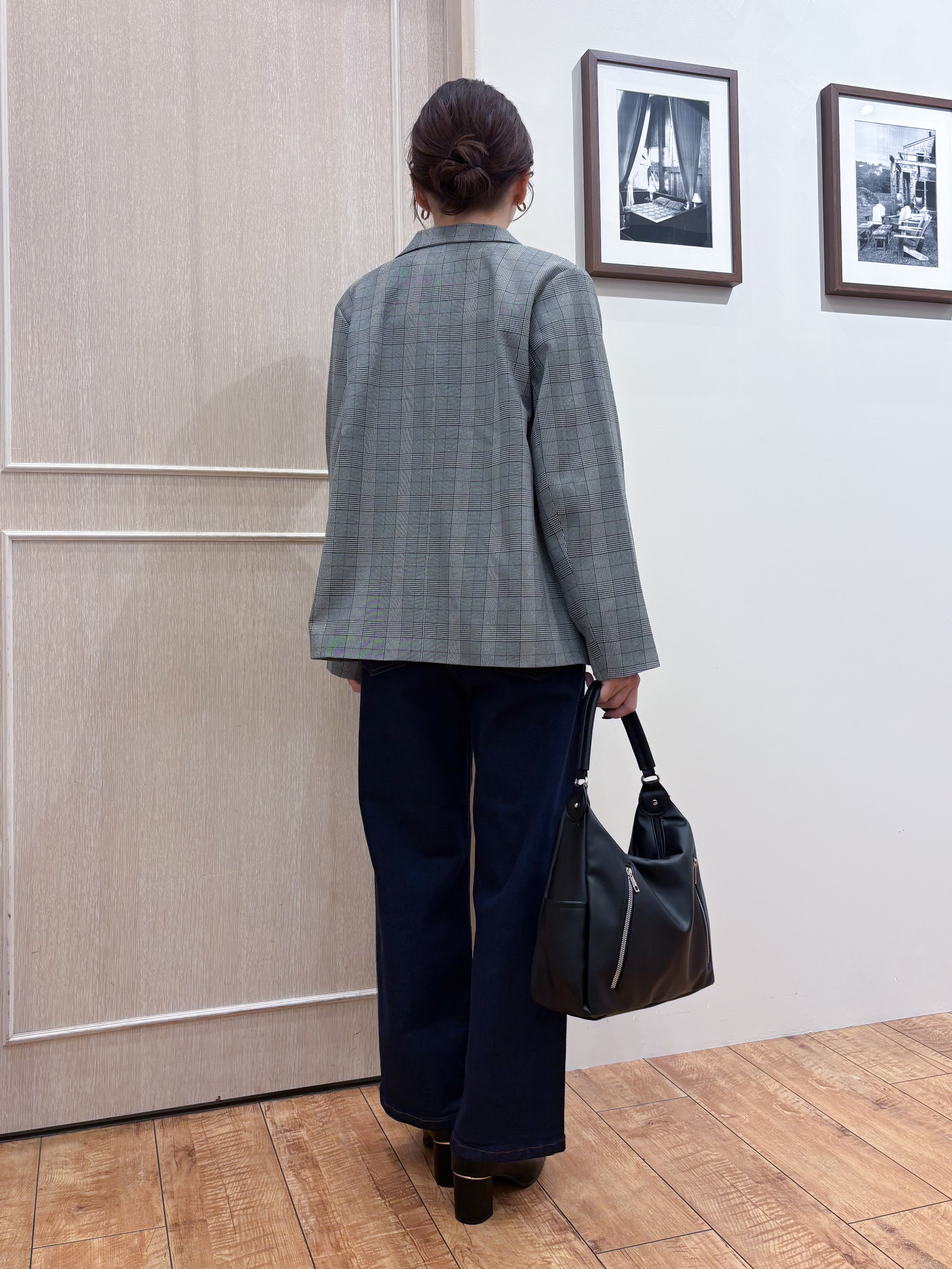なみさんの「SHOO･LA･RUE｜【セットアップ可/洗濯後しわになりにくい】ウールフィール ダブルジャケット」を使ったコーディネート