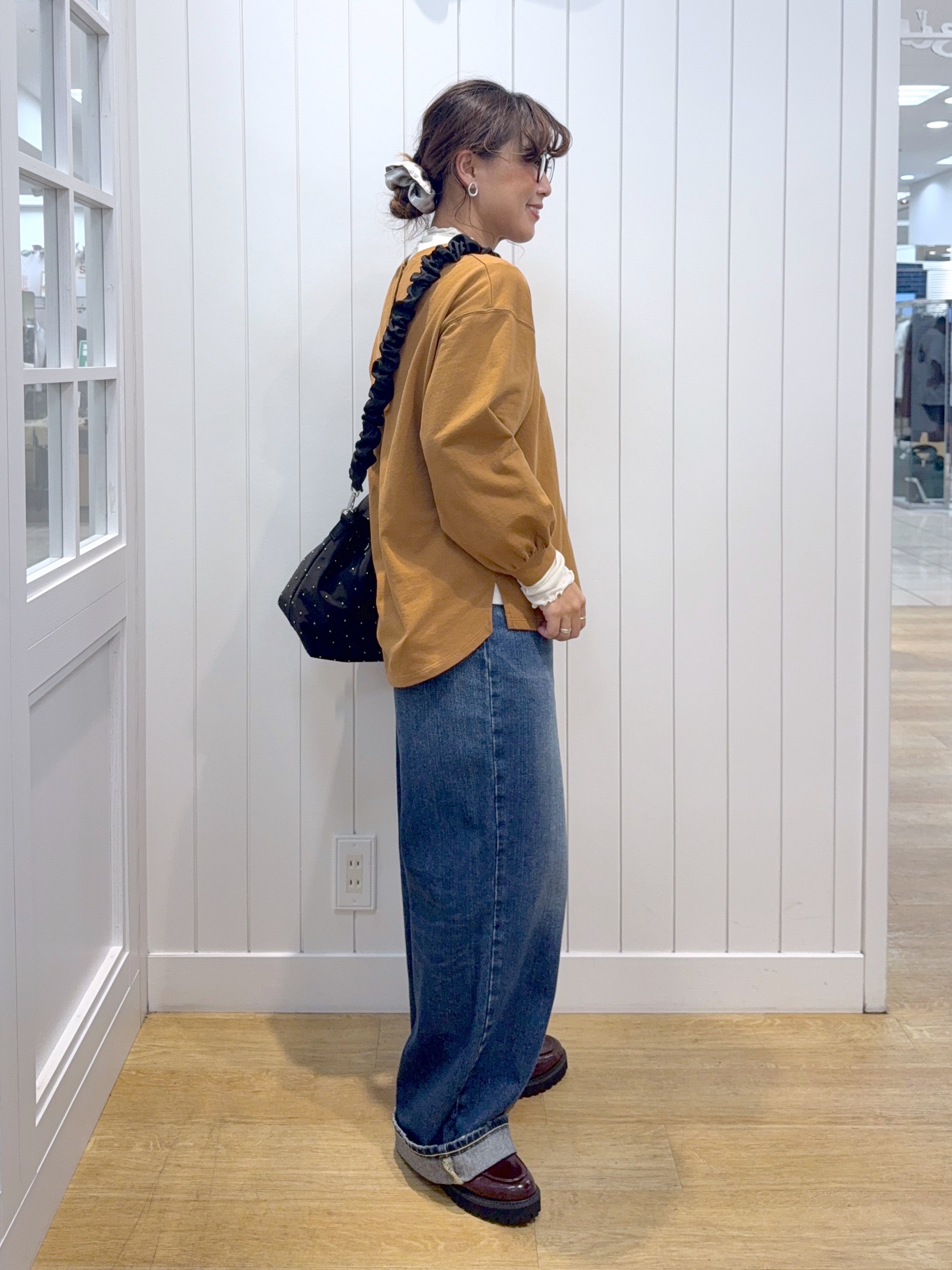 Osawaさんの「Dessin｜【洗える/7色展開/XS-L】バックヘンリーミニ裏毛 長袖」を使ったコーディネート