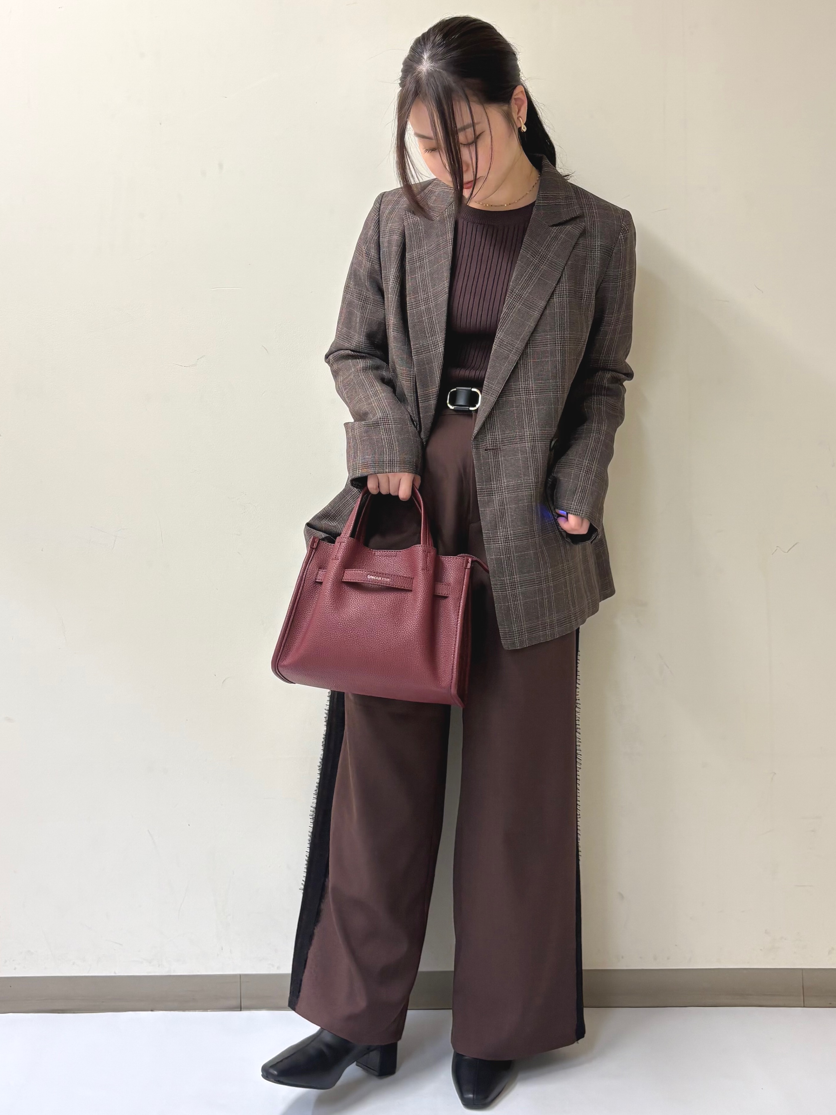 幕田里咲さんの「OPAQUE.CLIP｜ダブルブレストジャケット【洗える】」を使ったコーディネート