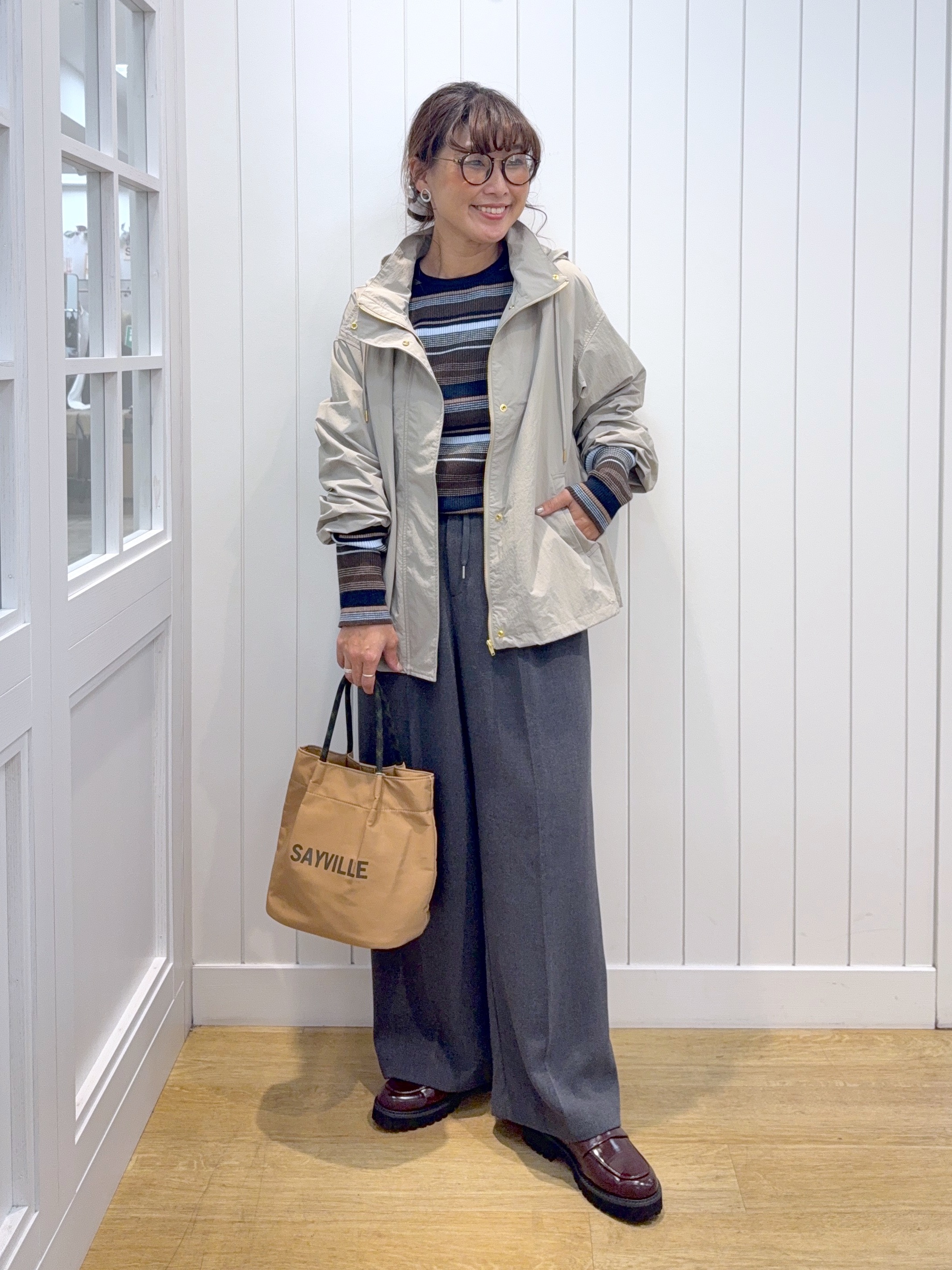 Osawaさんの「Dessin｜【撥水/2WAY/洗える】フード取り外し可能 撥水ナイロンマンパ」を使ったコーディネート