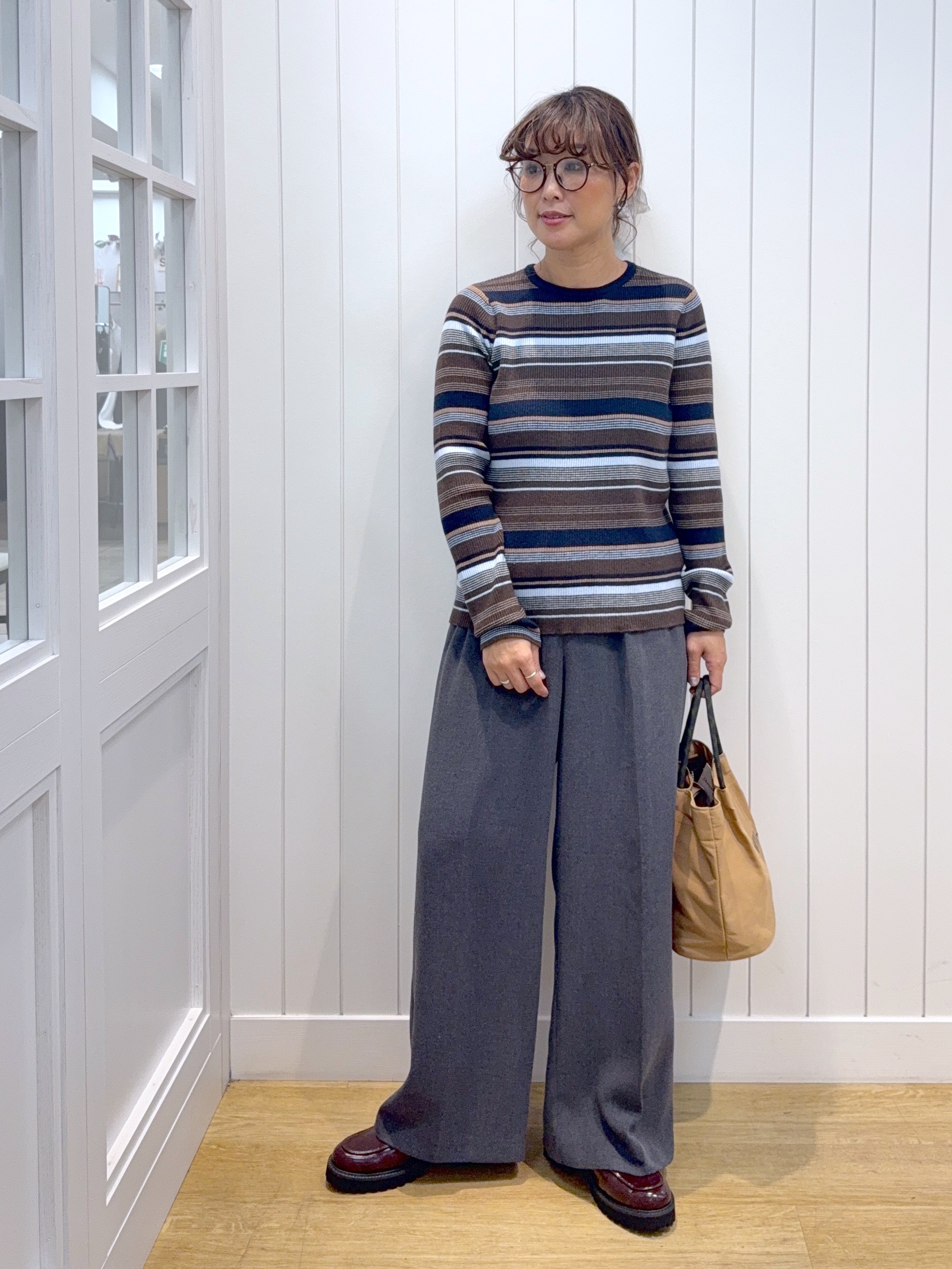 Osawaさんの「Dessin｜【洗える】モヘアブレンドニット ボタンレスカーディガン」を使ったコーディネート