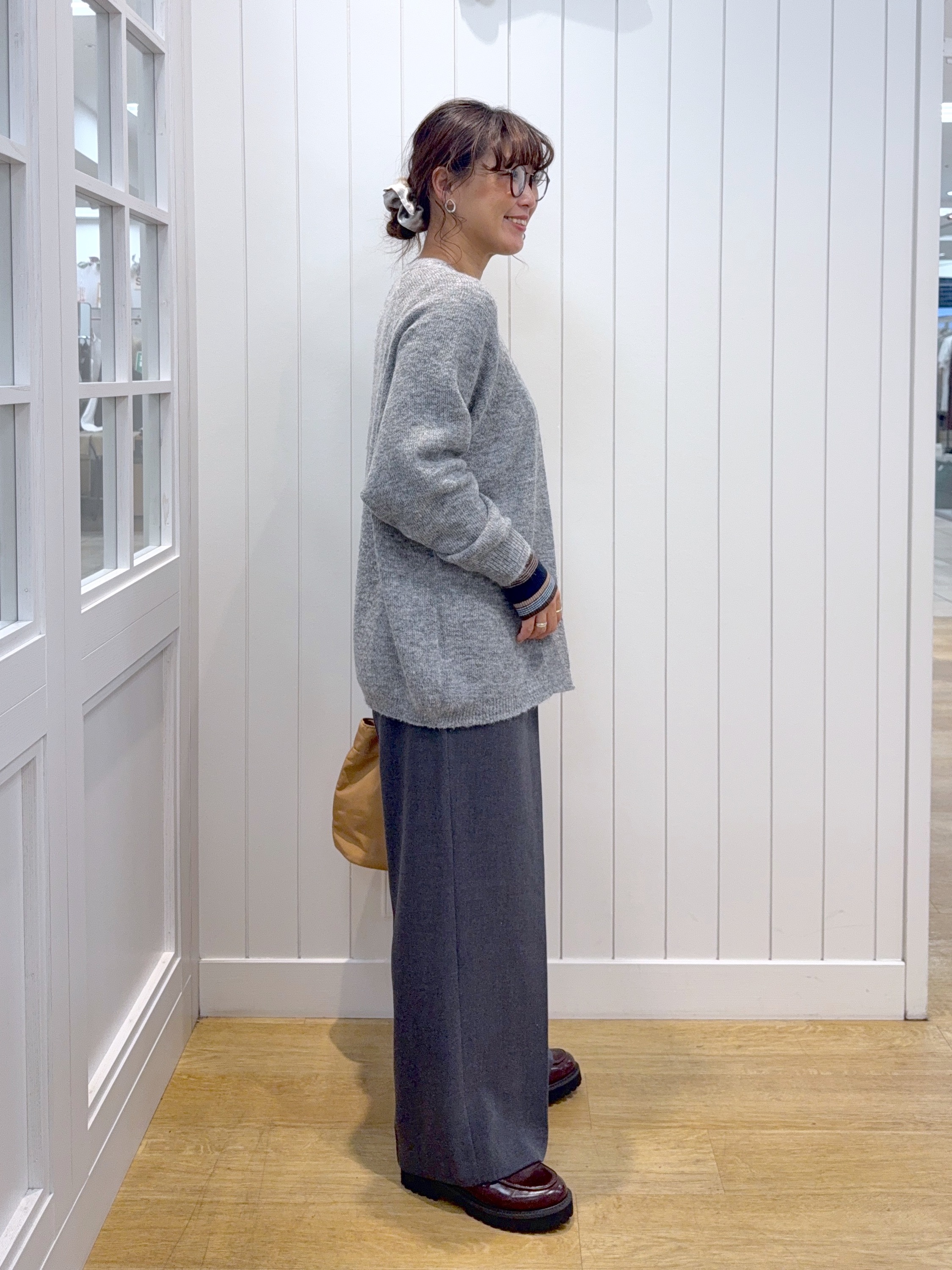 Osawaさんの「Dessin｜【洗える】モヘアブレンドニット ボタンレスカーディガン」を使ったコーディネート